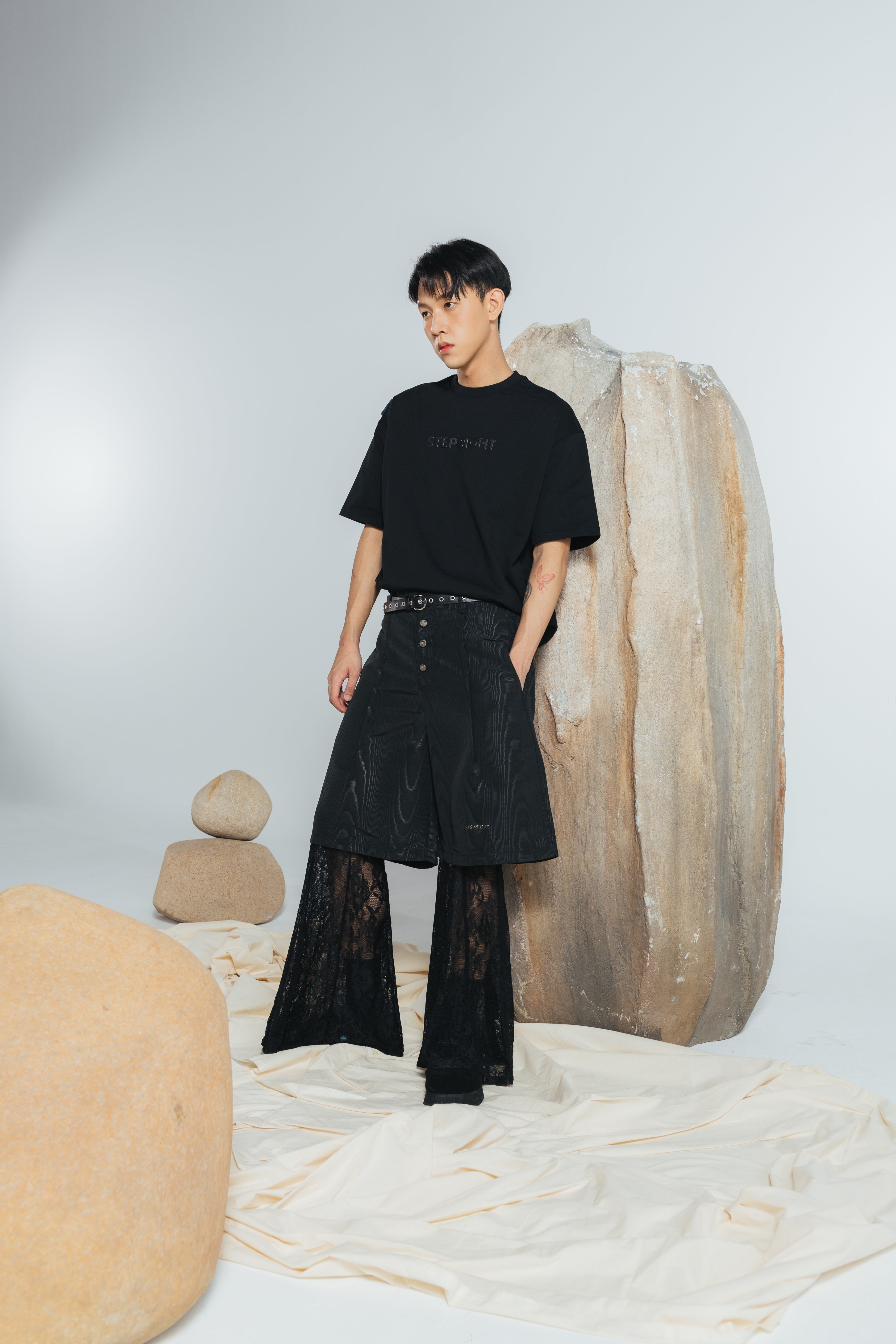 STYX BLACK MOIRE JORTS