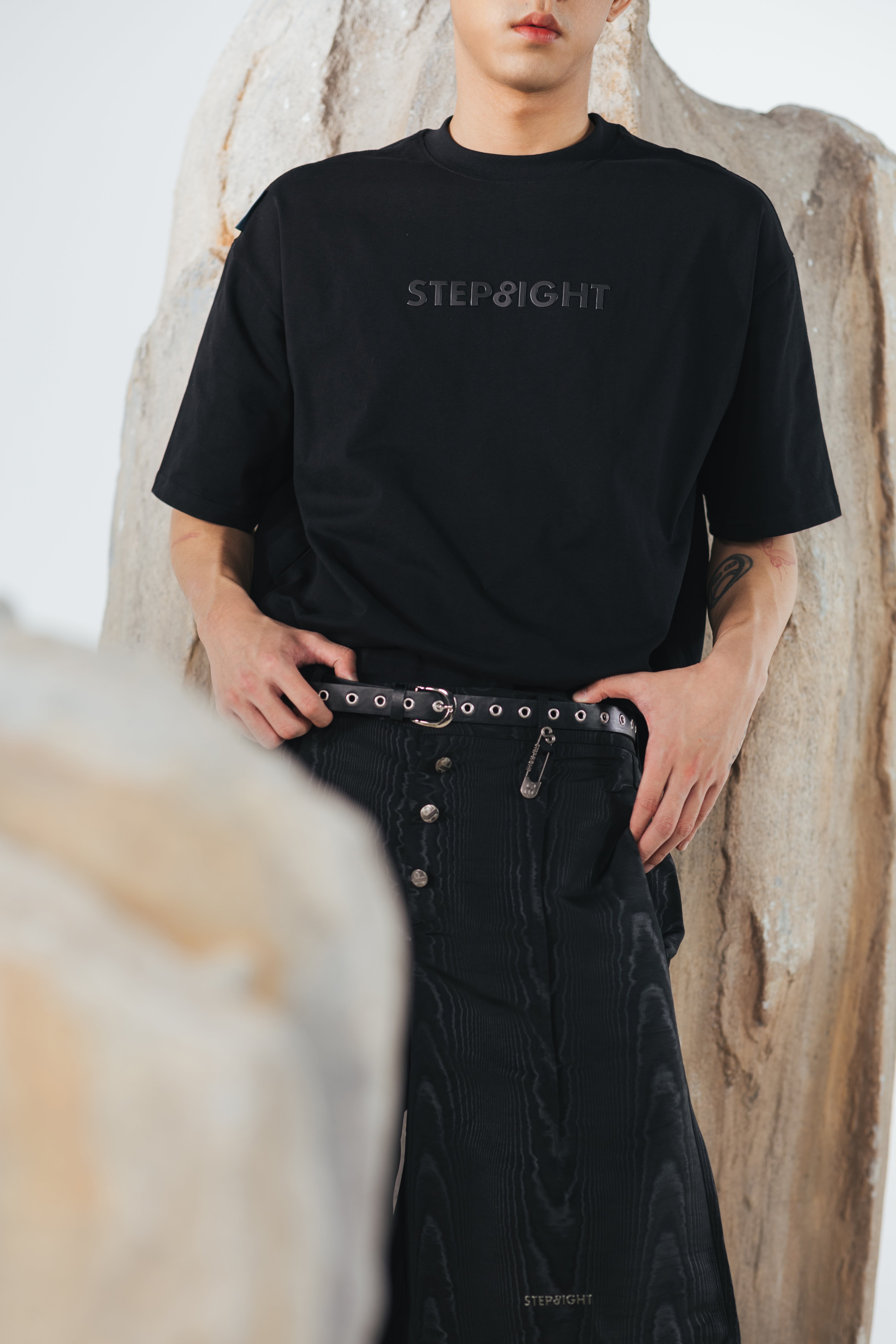 STYX BLACK MOIRE JORTS