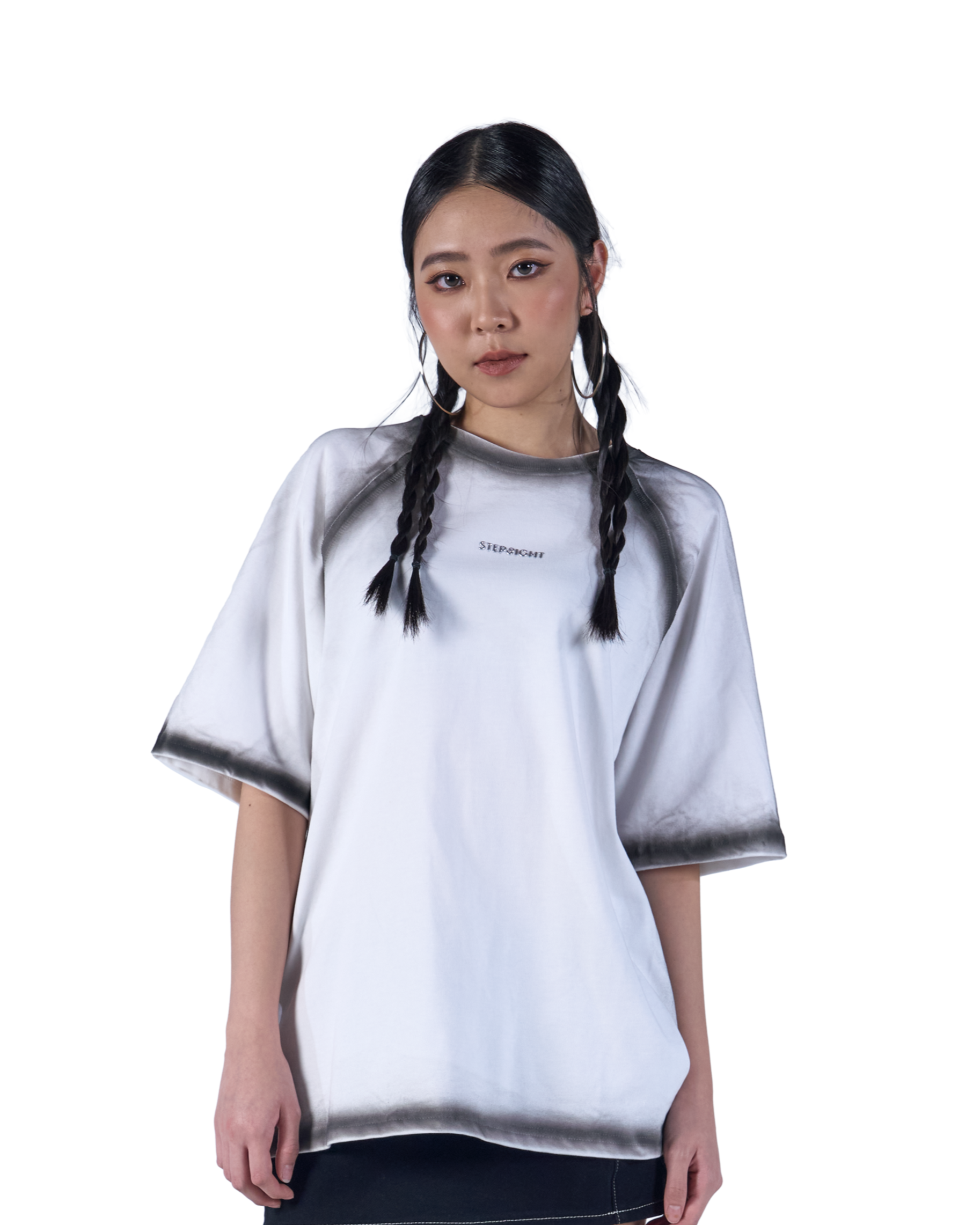 MOON WHITE SPRAY RAGLAN S8 TEE