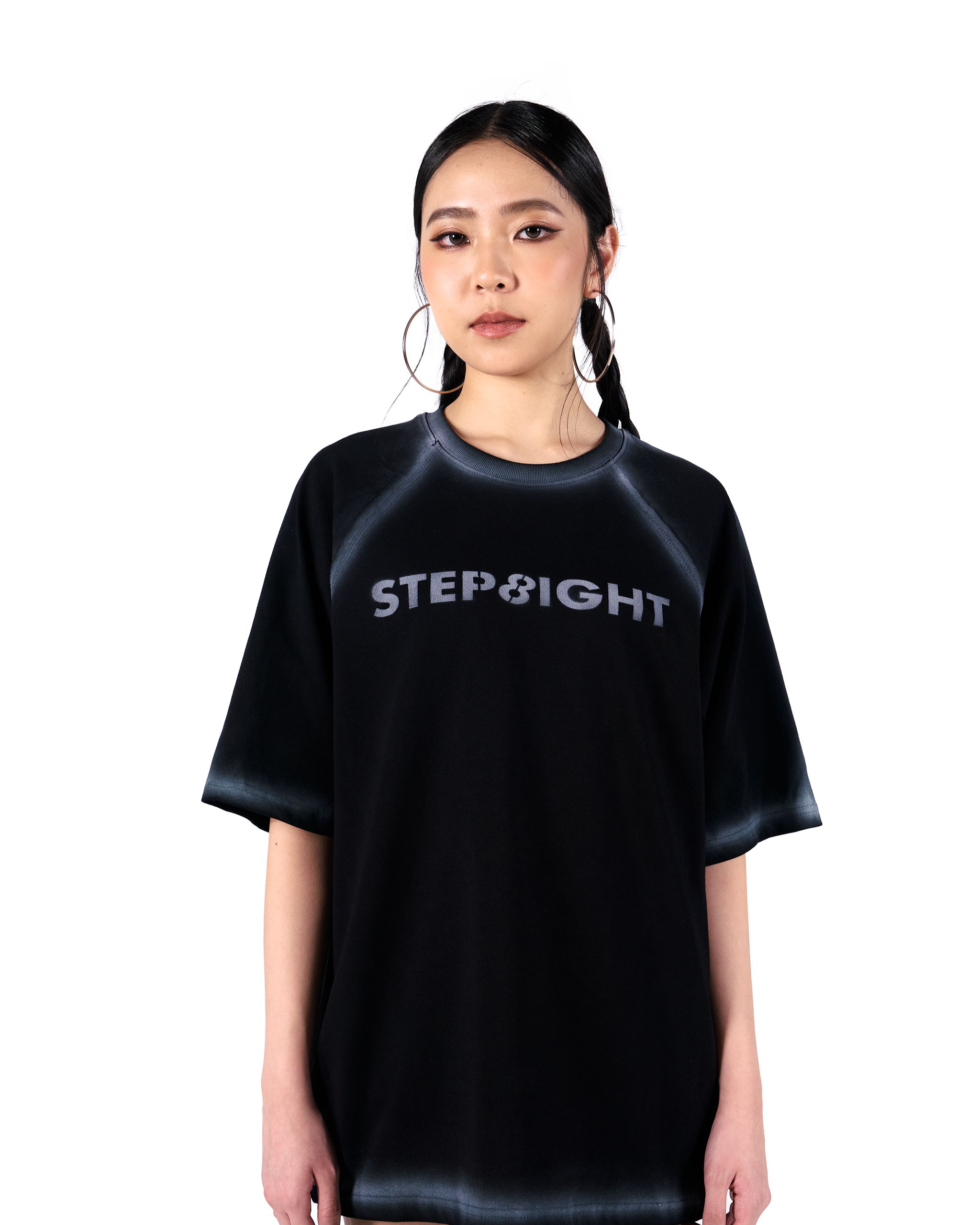 DUSK BLACK SPRAY RAGLAN S8 TEE