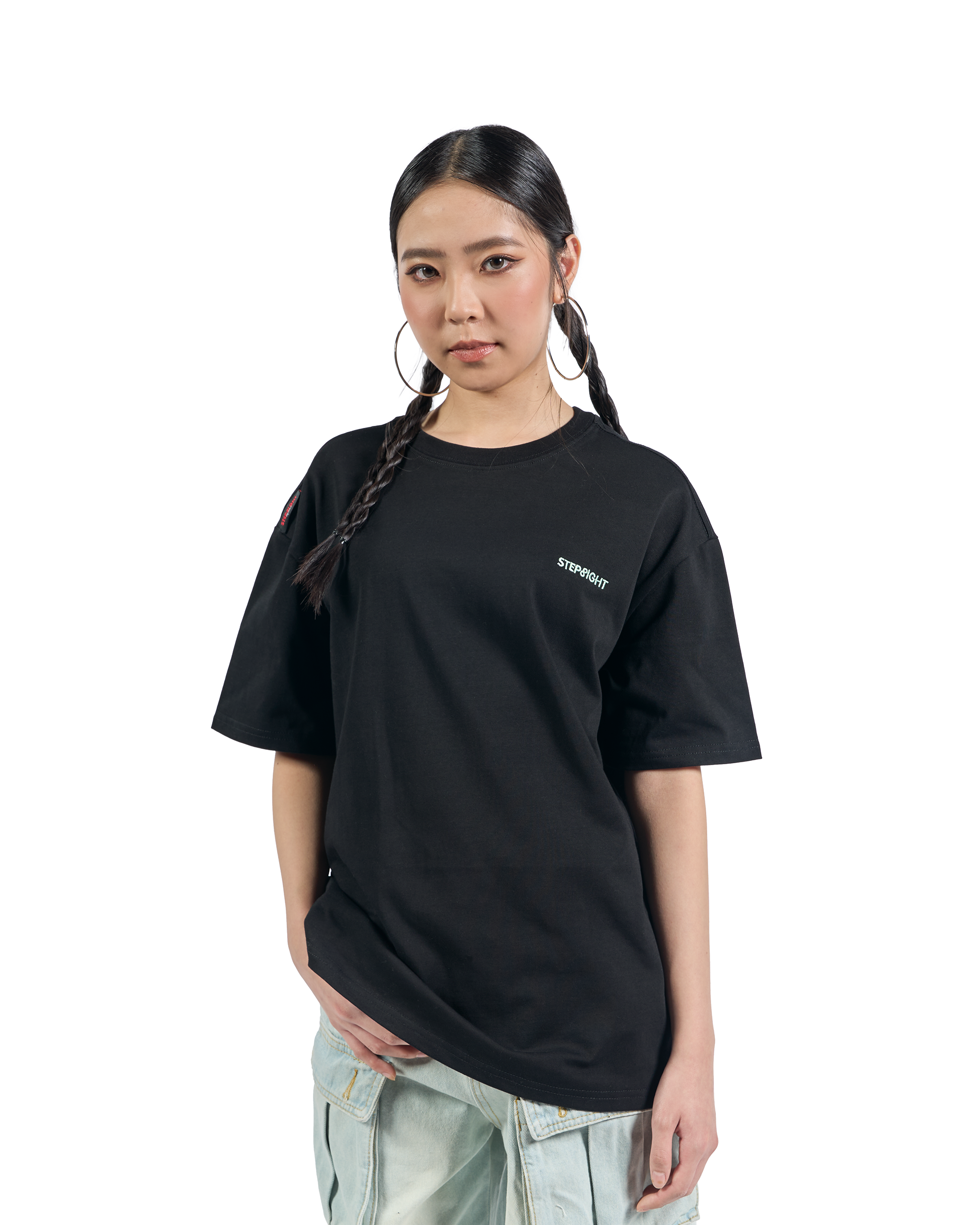 EVERGREEN BLACK-GREEN BASIC TEE