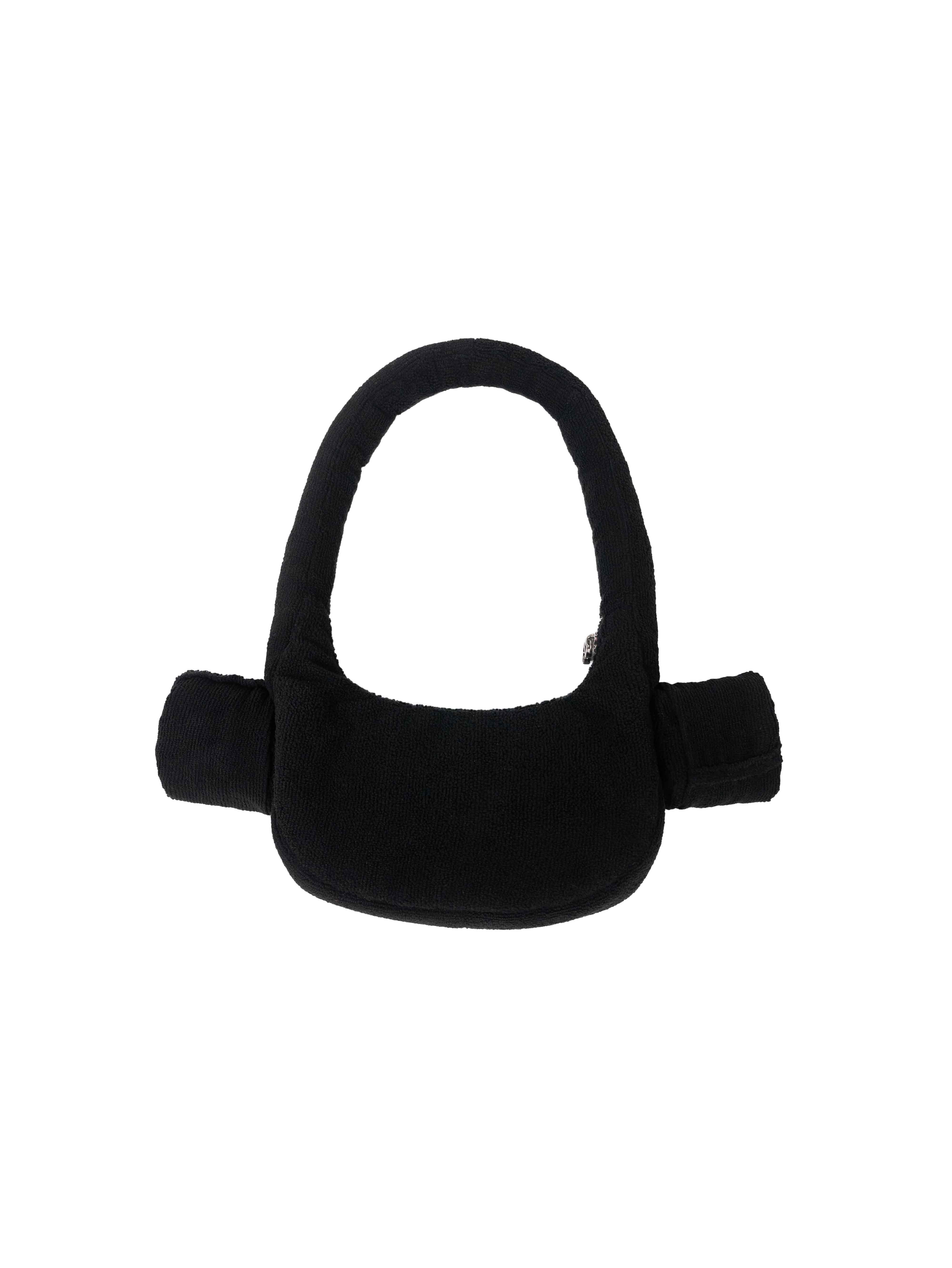 BLACK TOWEL BAG