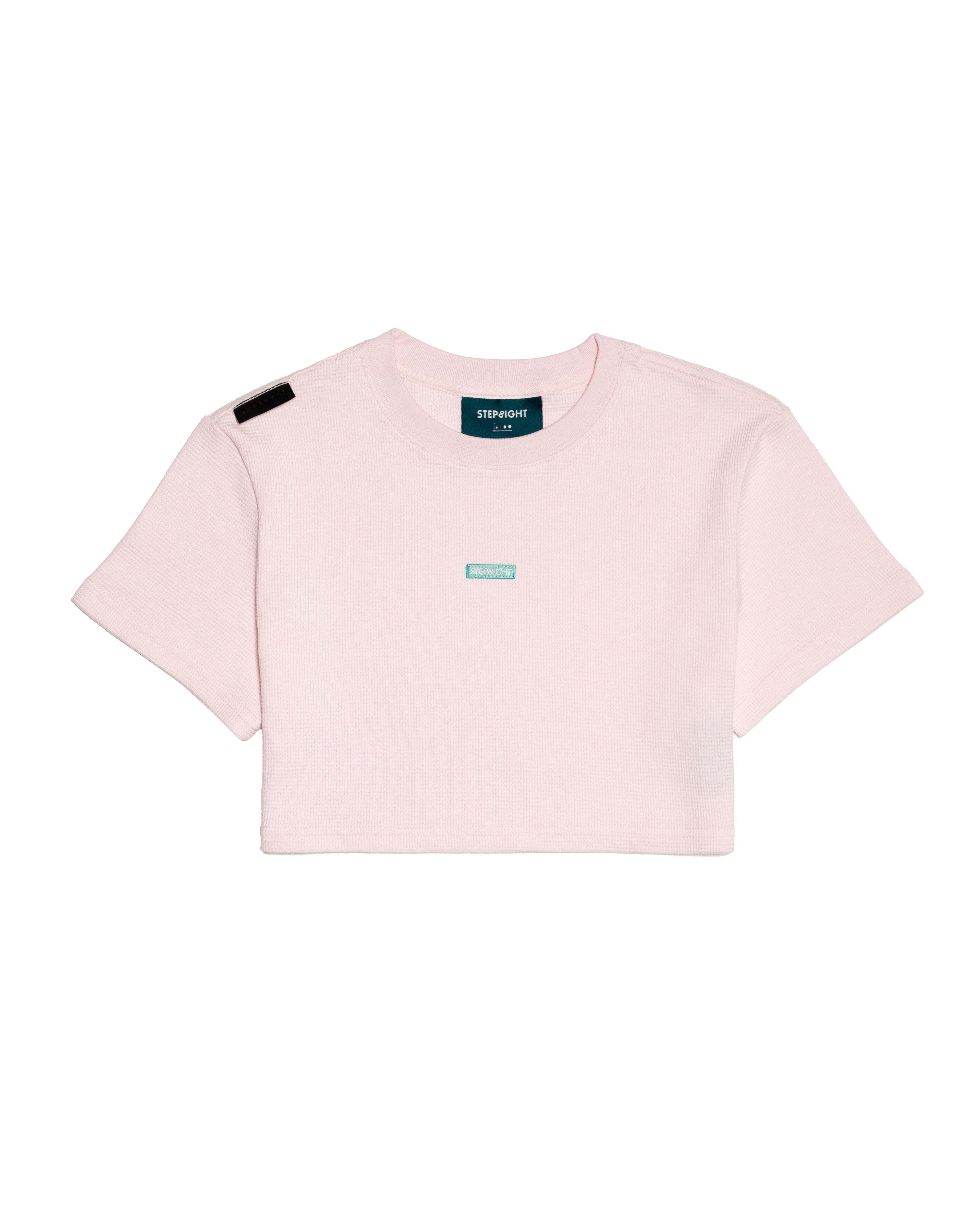 TR8MARK PINK-TURQUOISE WAFFLE CROP