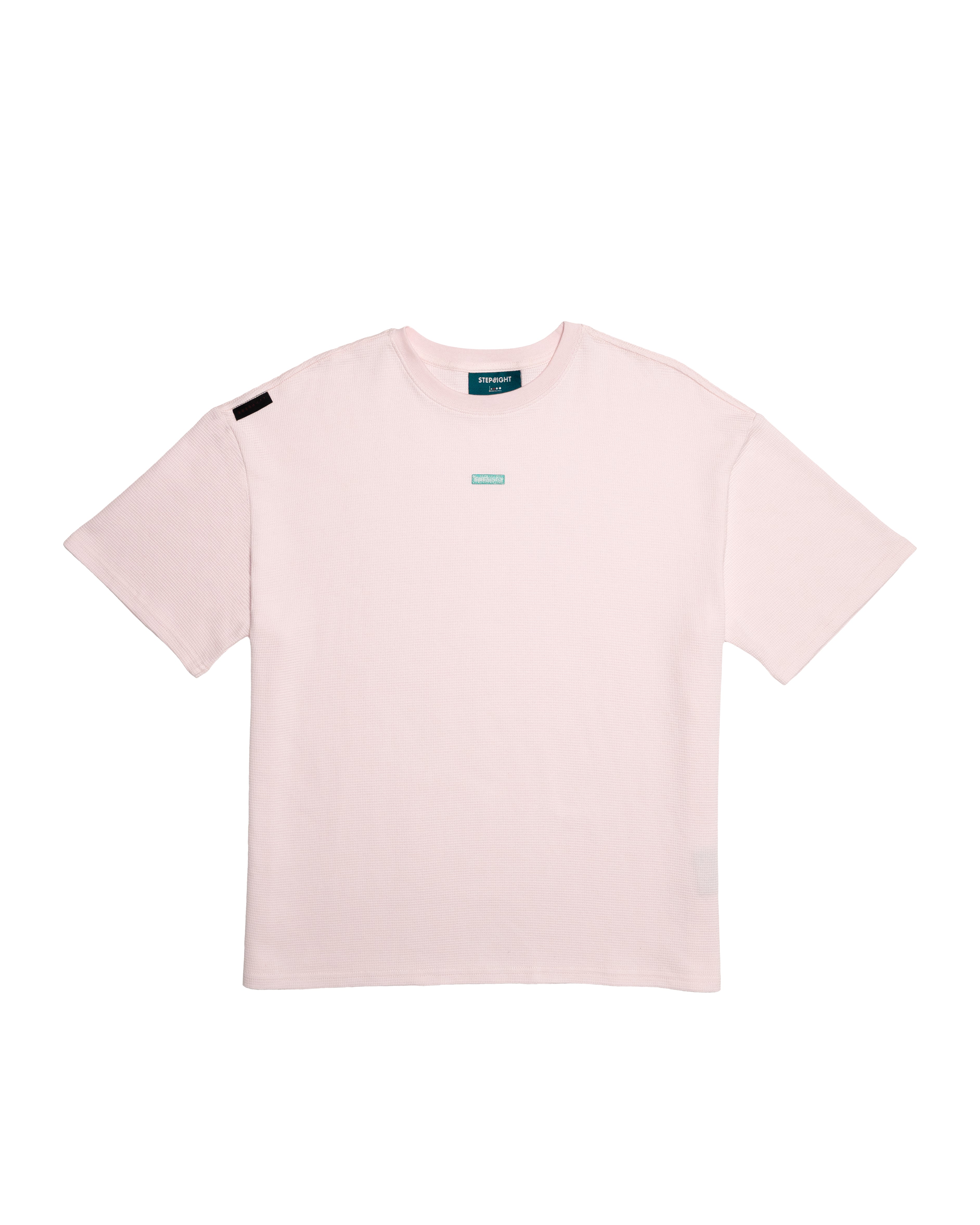 TR8MARK PINK-TURQUOISE WAFFLE TEE