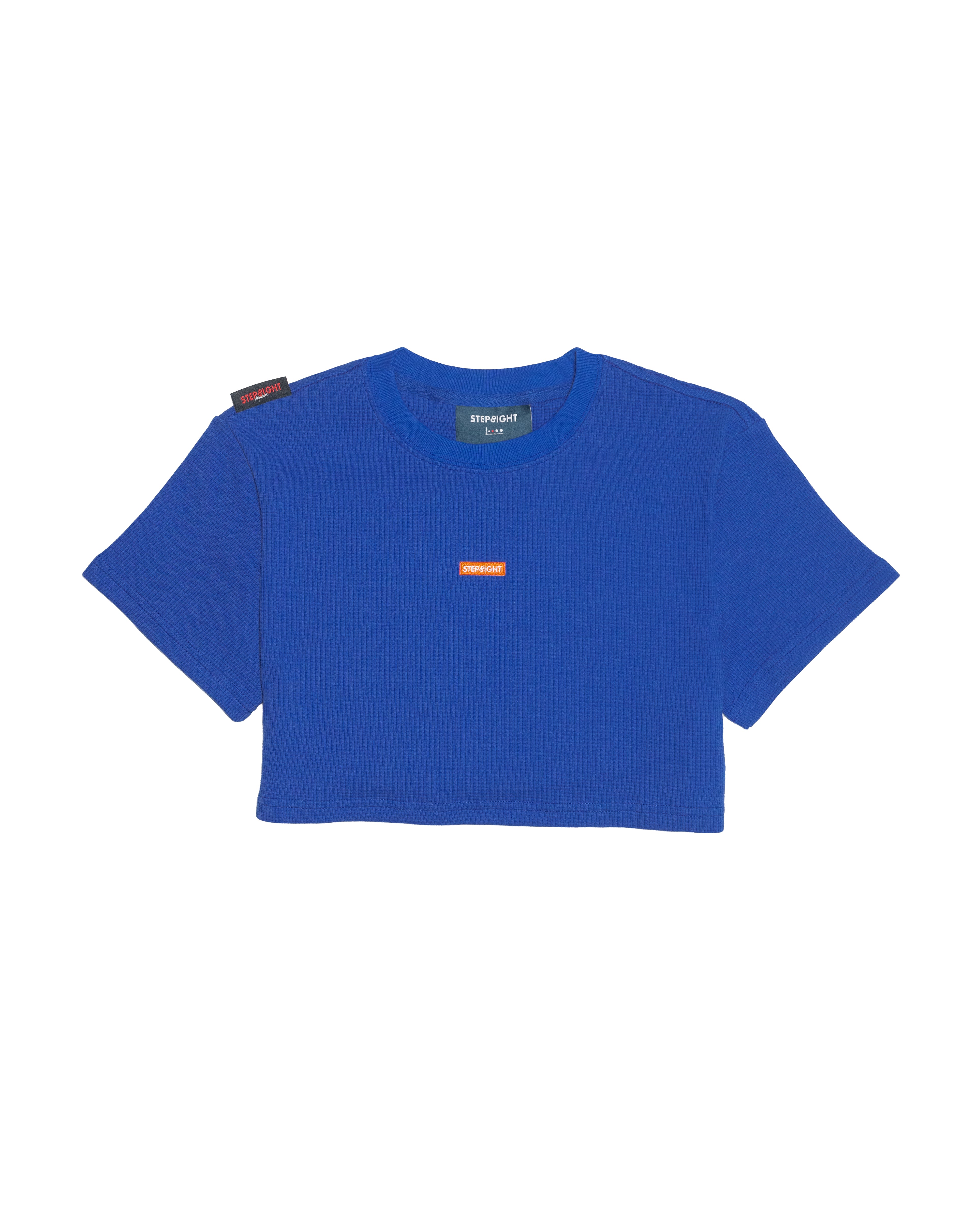 TR8MARK BLUE-ORANGE WAFFLE CROP
