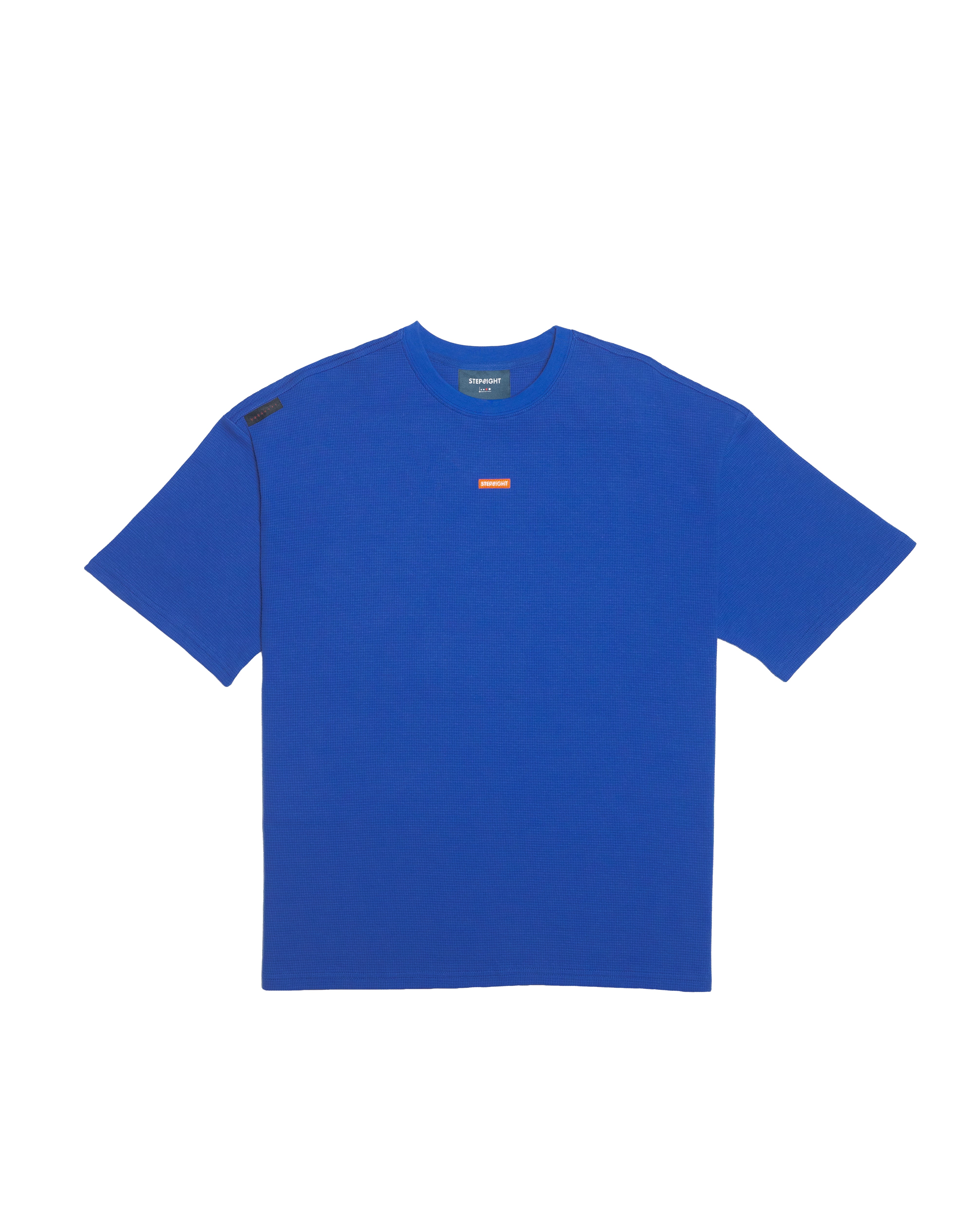 TR8MARK BLUE-ORANGE WAFFLE TEE