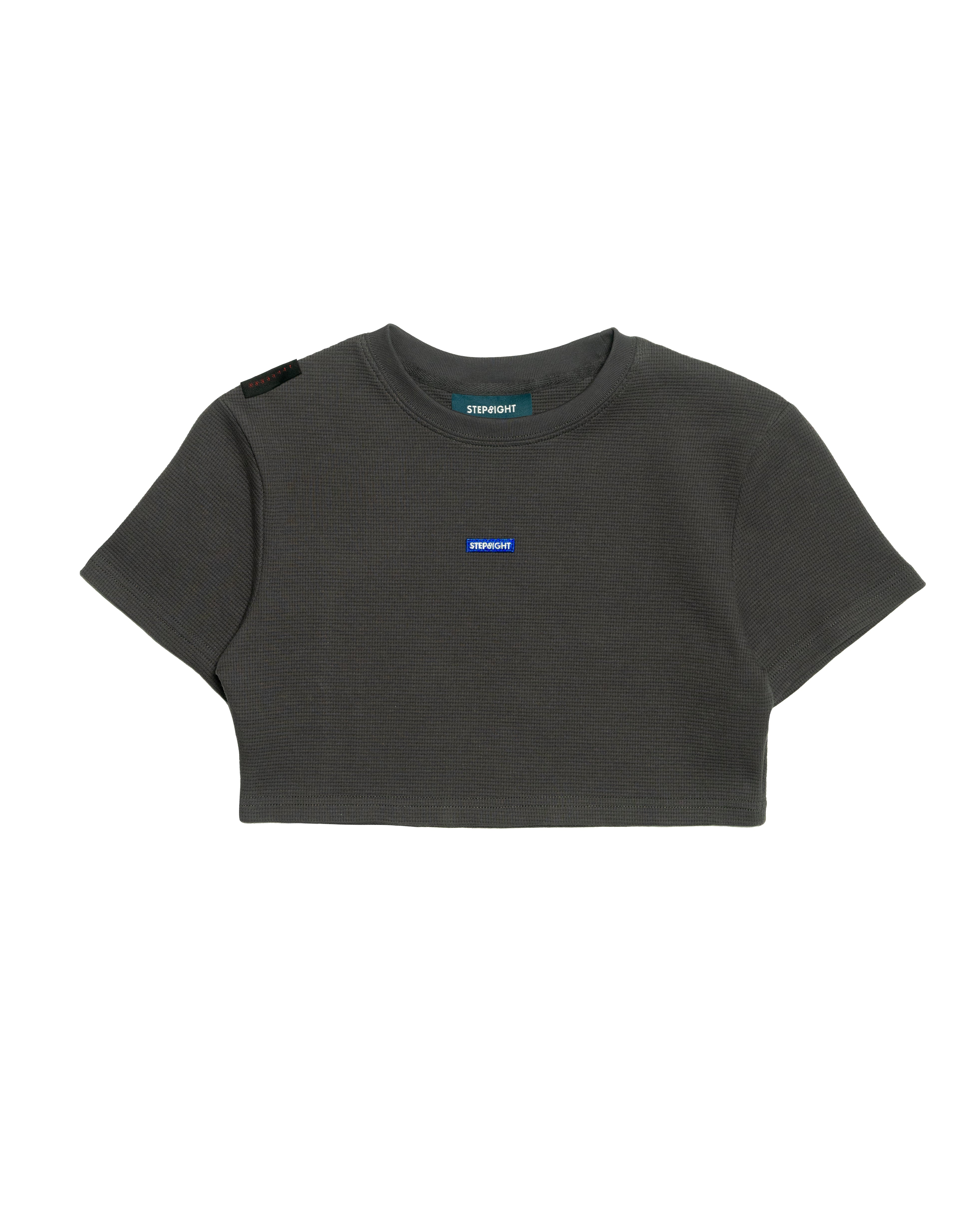 TR8MARK GRAY-BLUE WAFFLE CROP