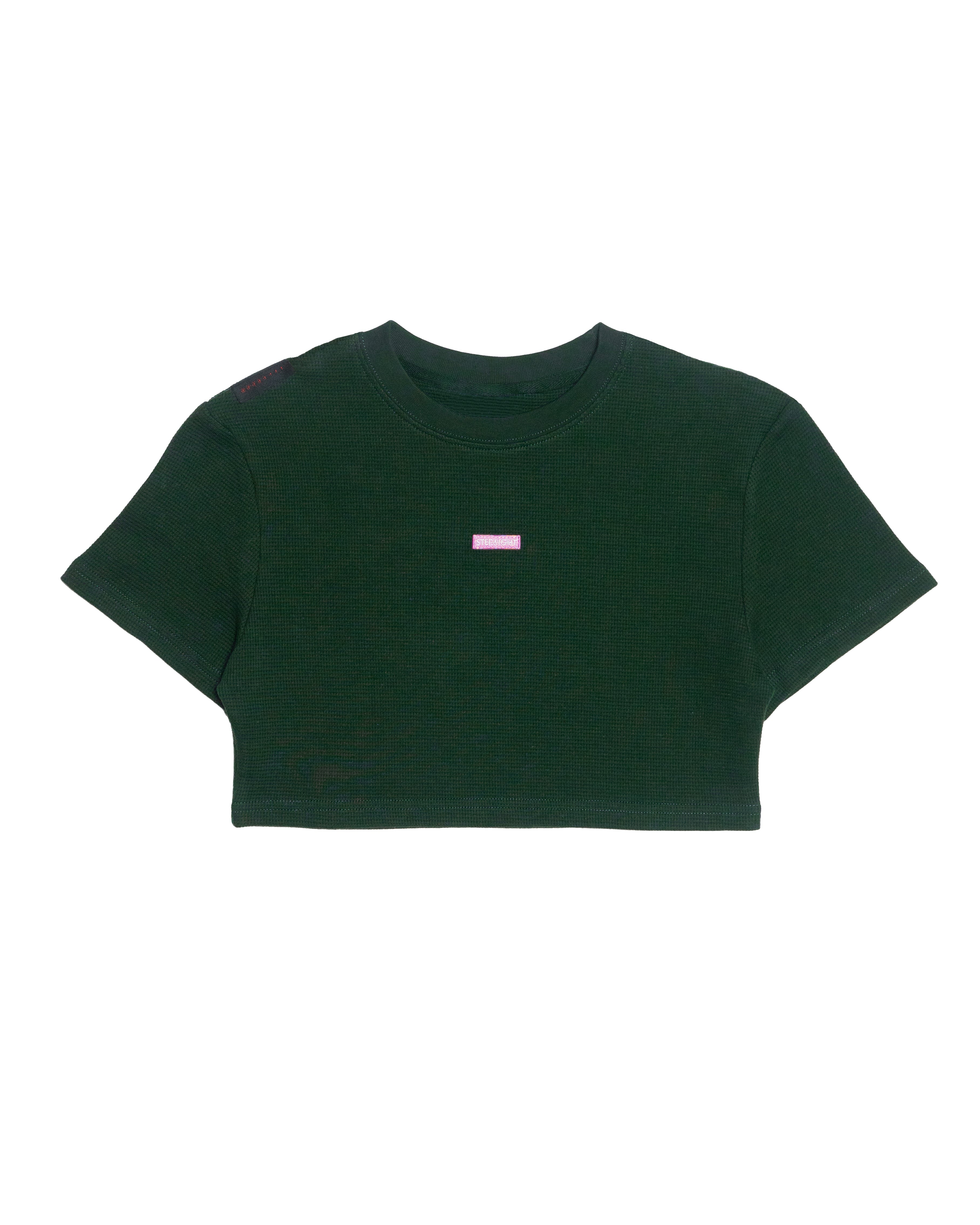 TR8MARK GREEN-PINK WAFFLE CROP