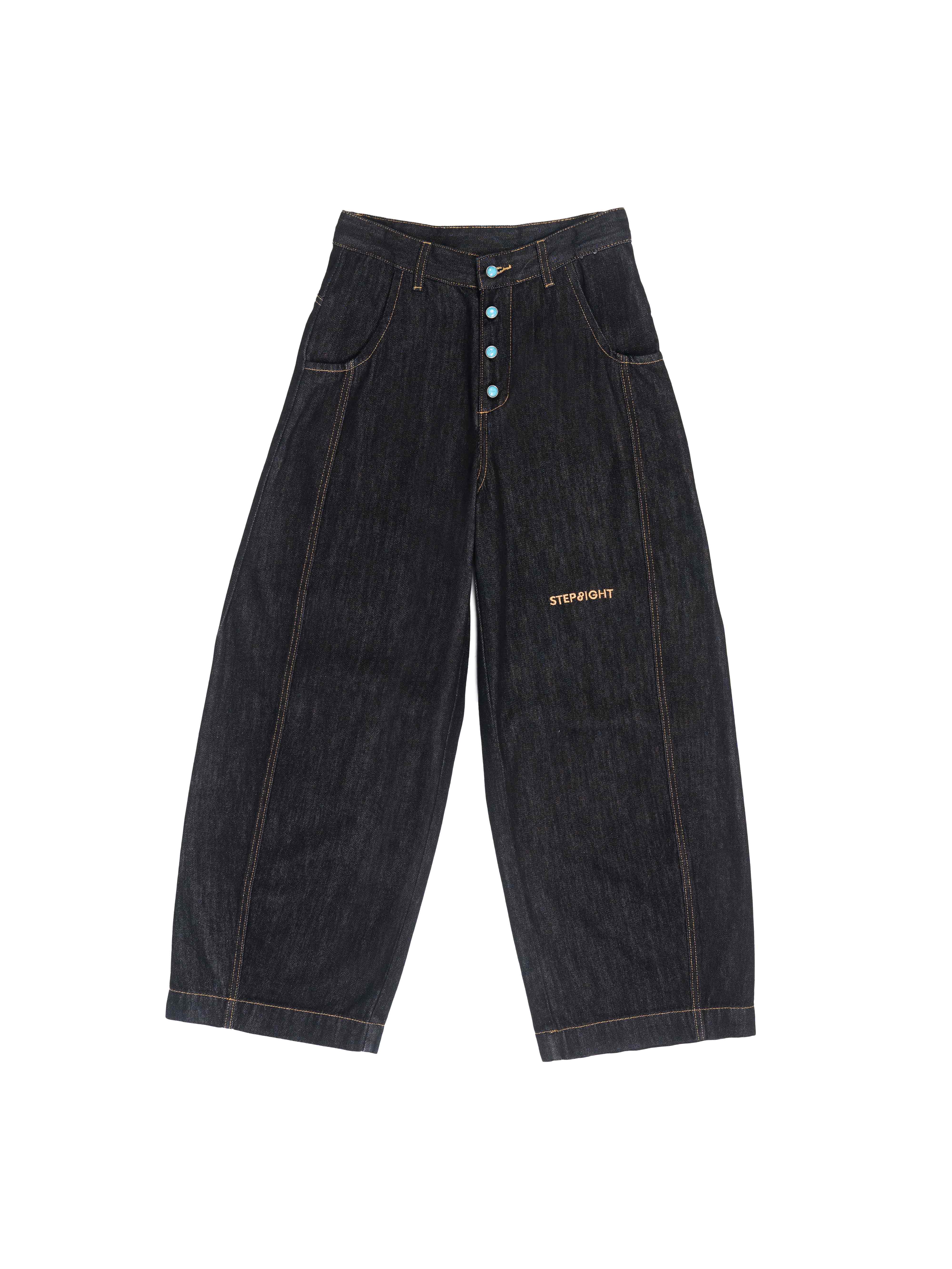 MUD BROWN DENIM BAGGY PANTS