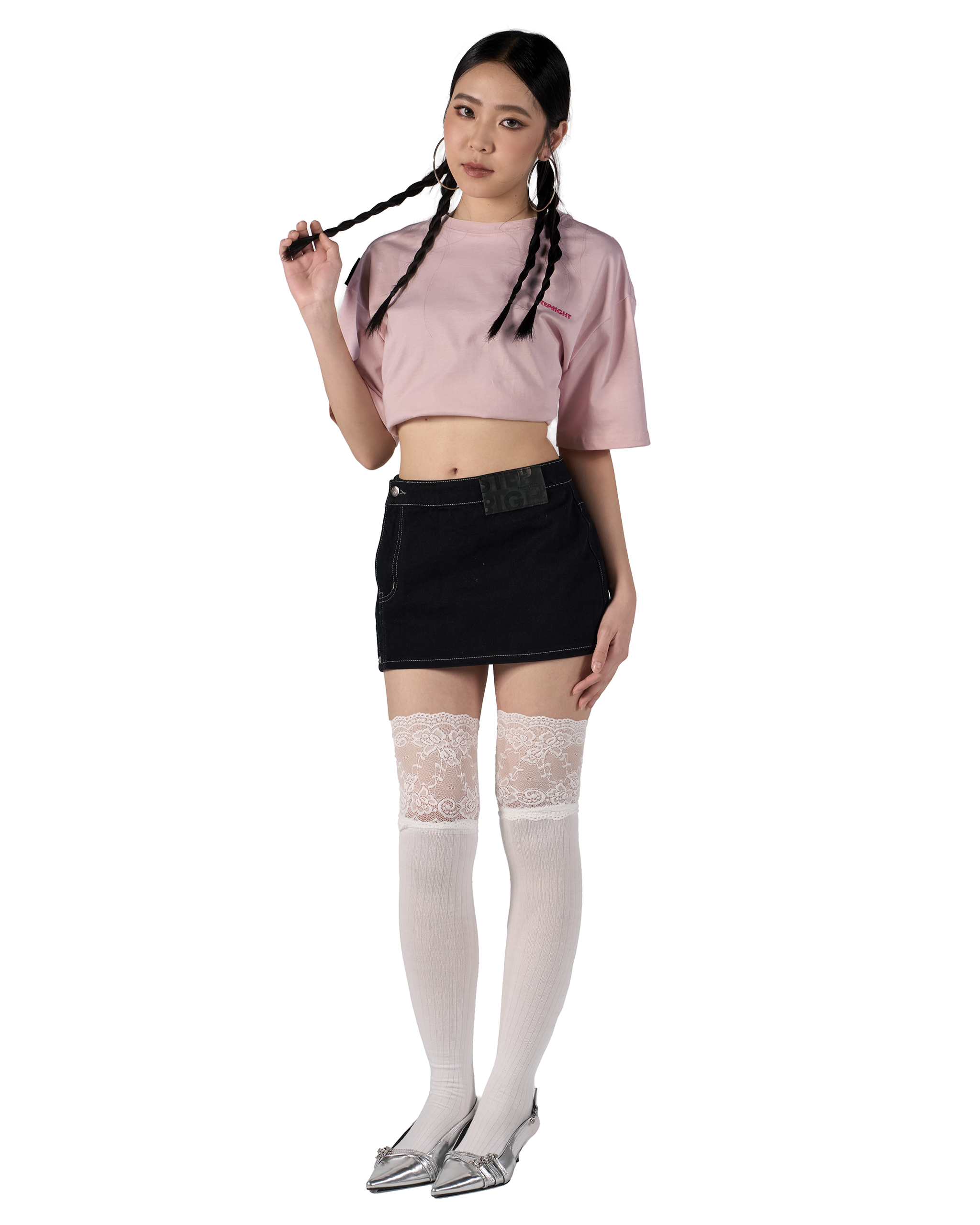 EVERGREEN PINK-RED BASIC TEE