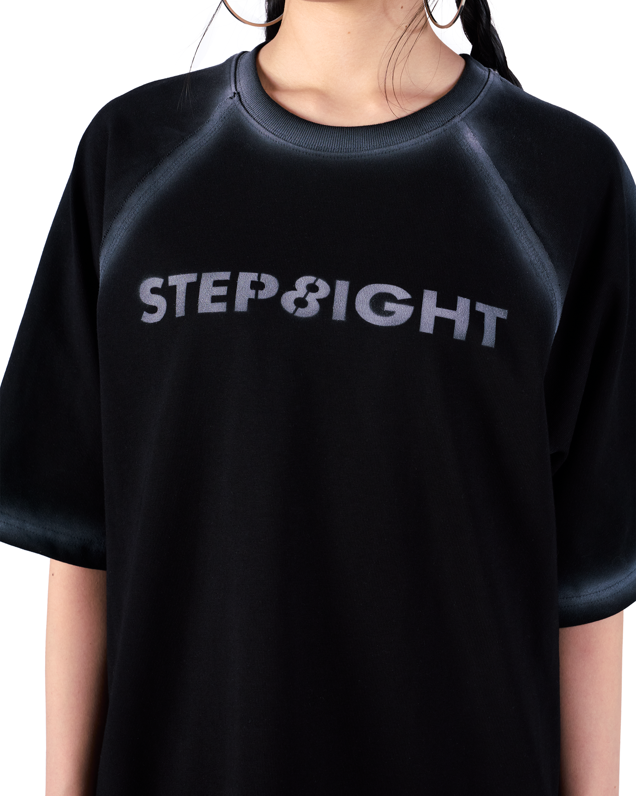DUSK BLACK SPRAY RAGLAN S8 TEE