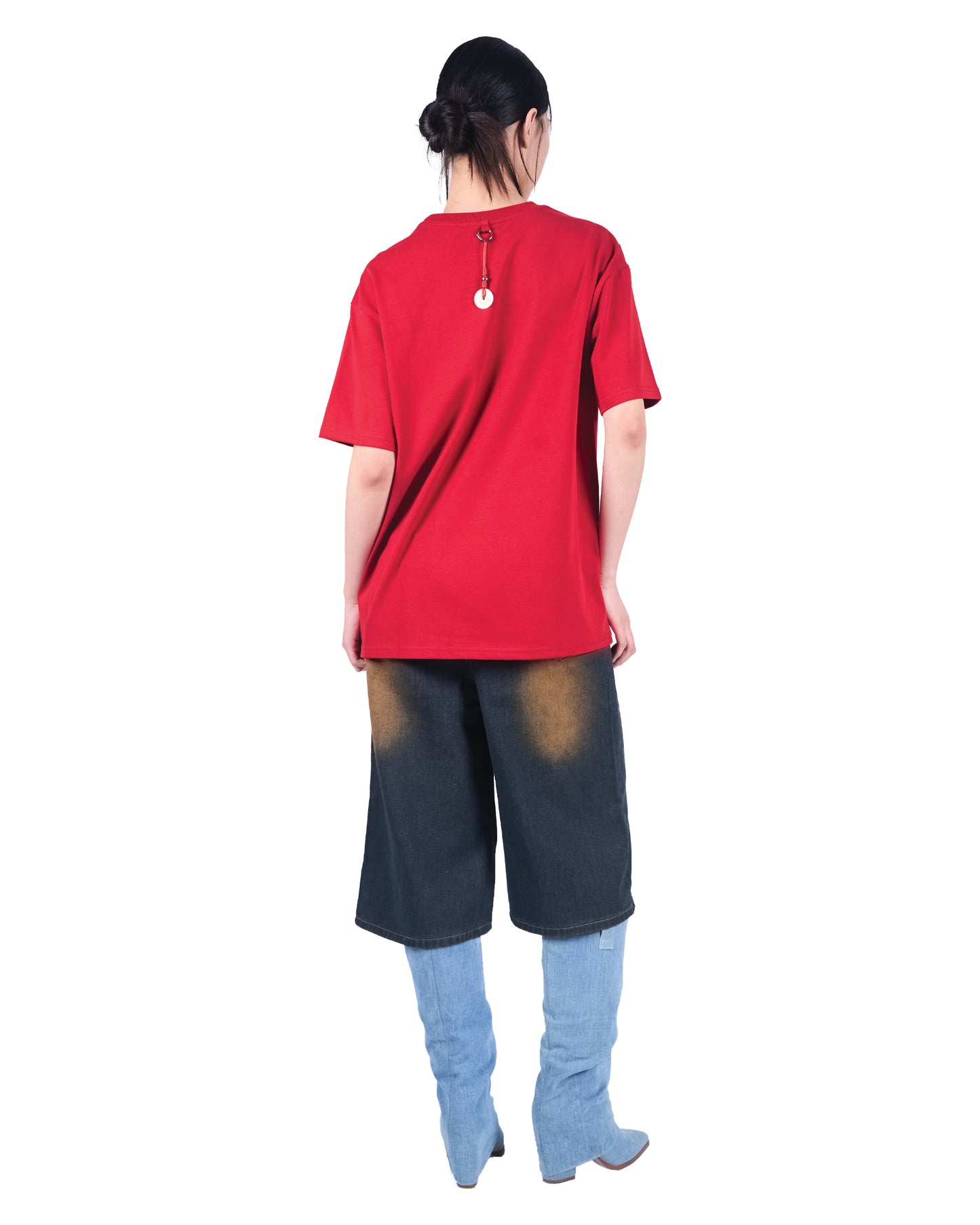 CRIMSON RED COIN TEE