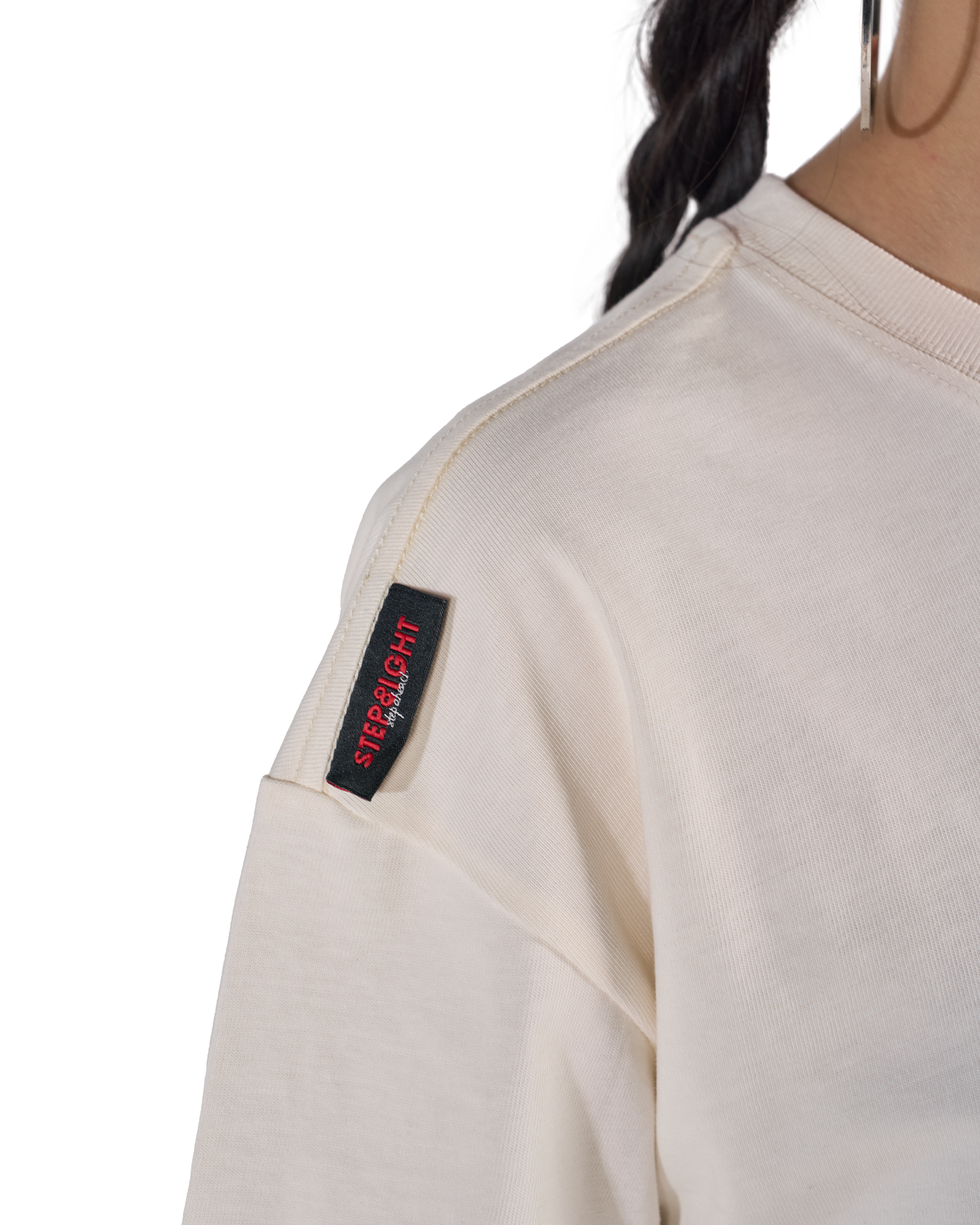 EVERGREEN CREAM-BLUE BASIC TEE