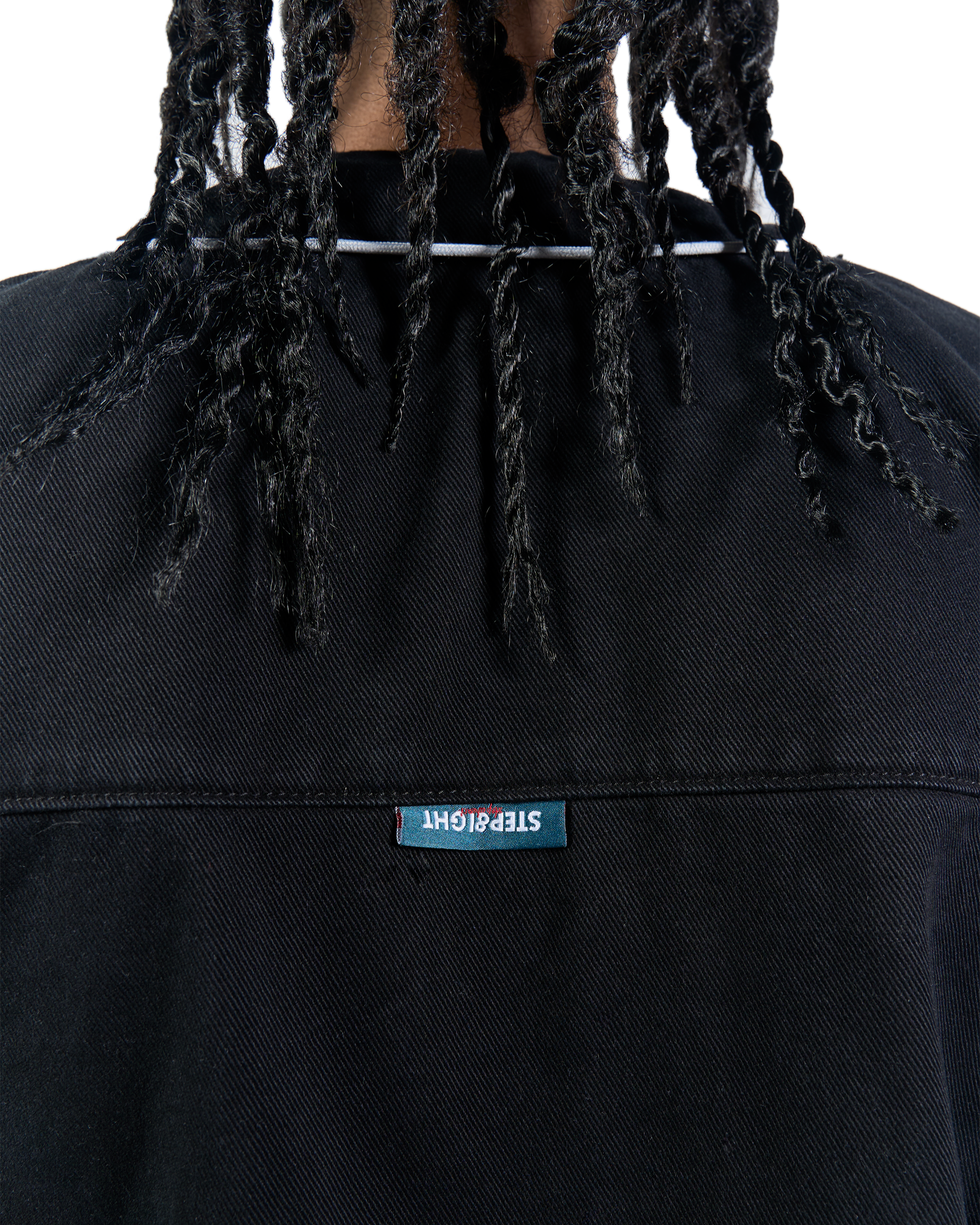 CARBON BLACK DENIM BASEBALL JERSEY