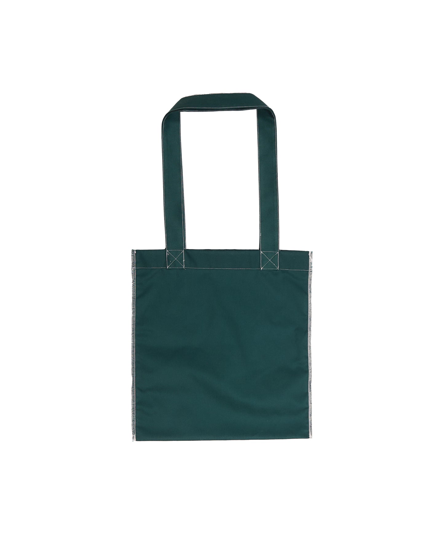 GREEN SILKSCREEN TOTEBAG