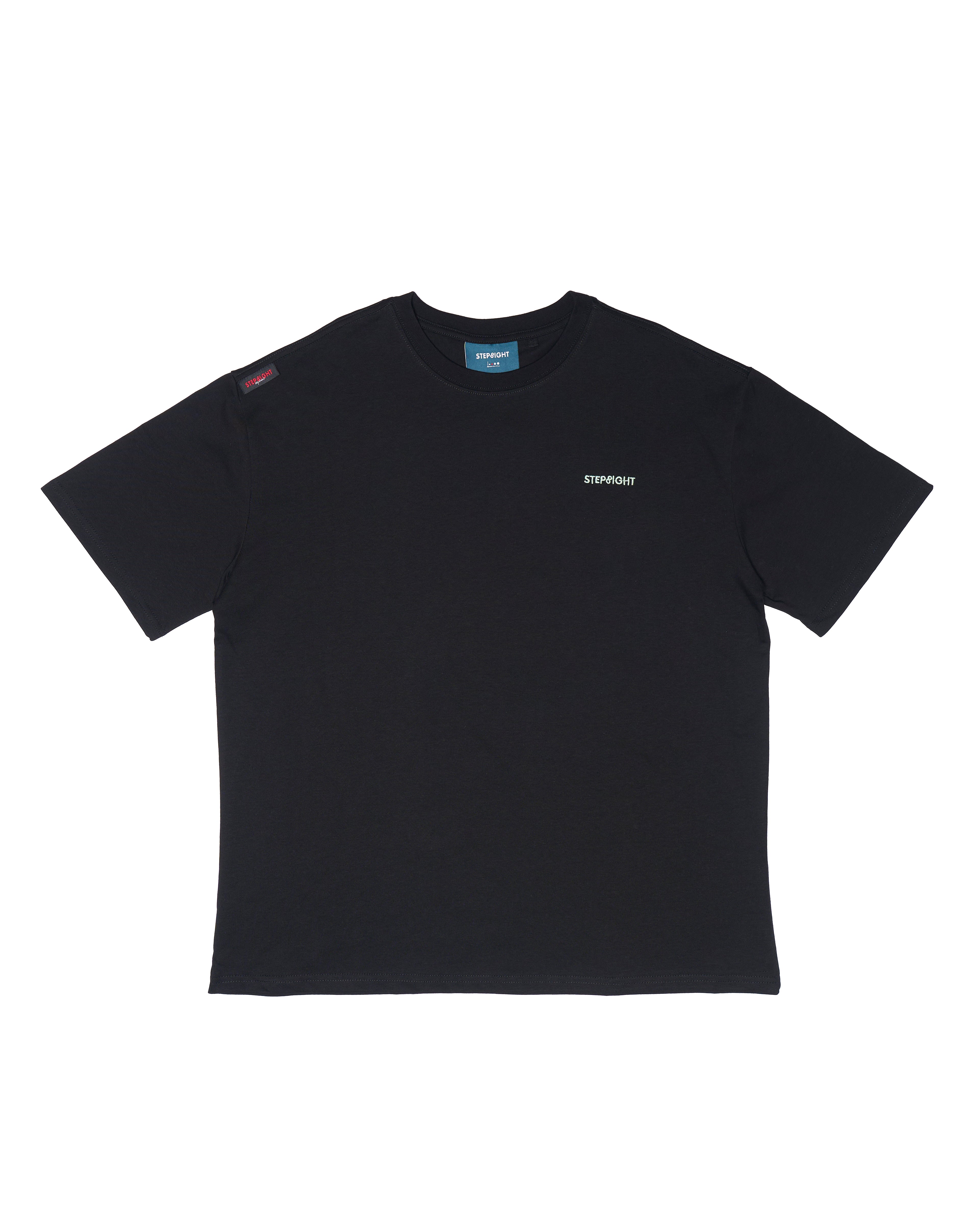 EVERGREEN BLACK-GREEN BASIC TEE