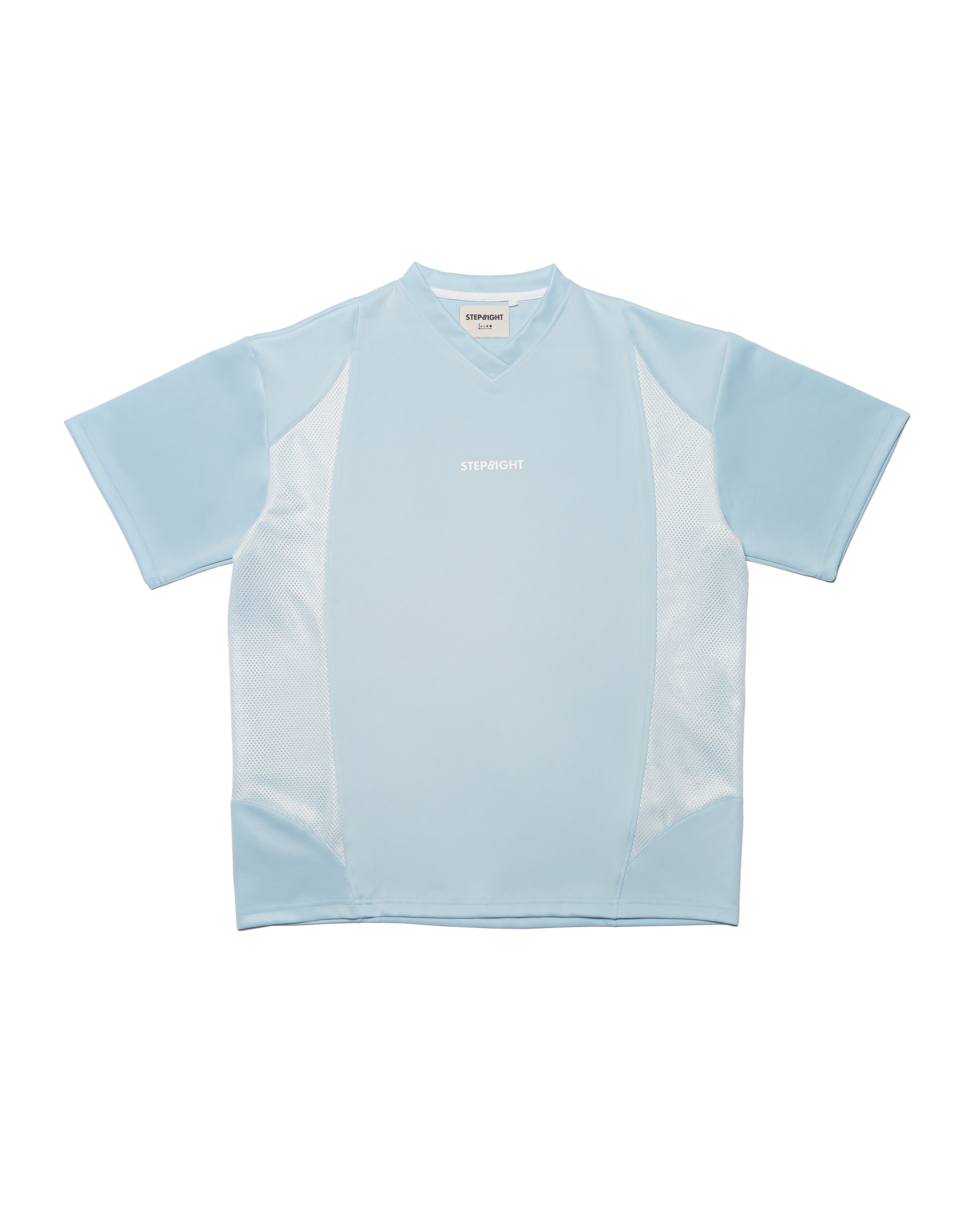ARCTIC BLUE PANELLED MESH TEE
