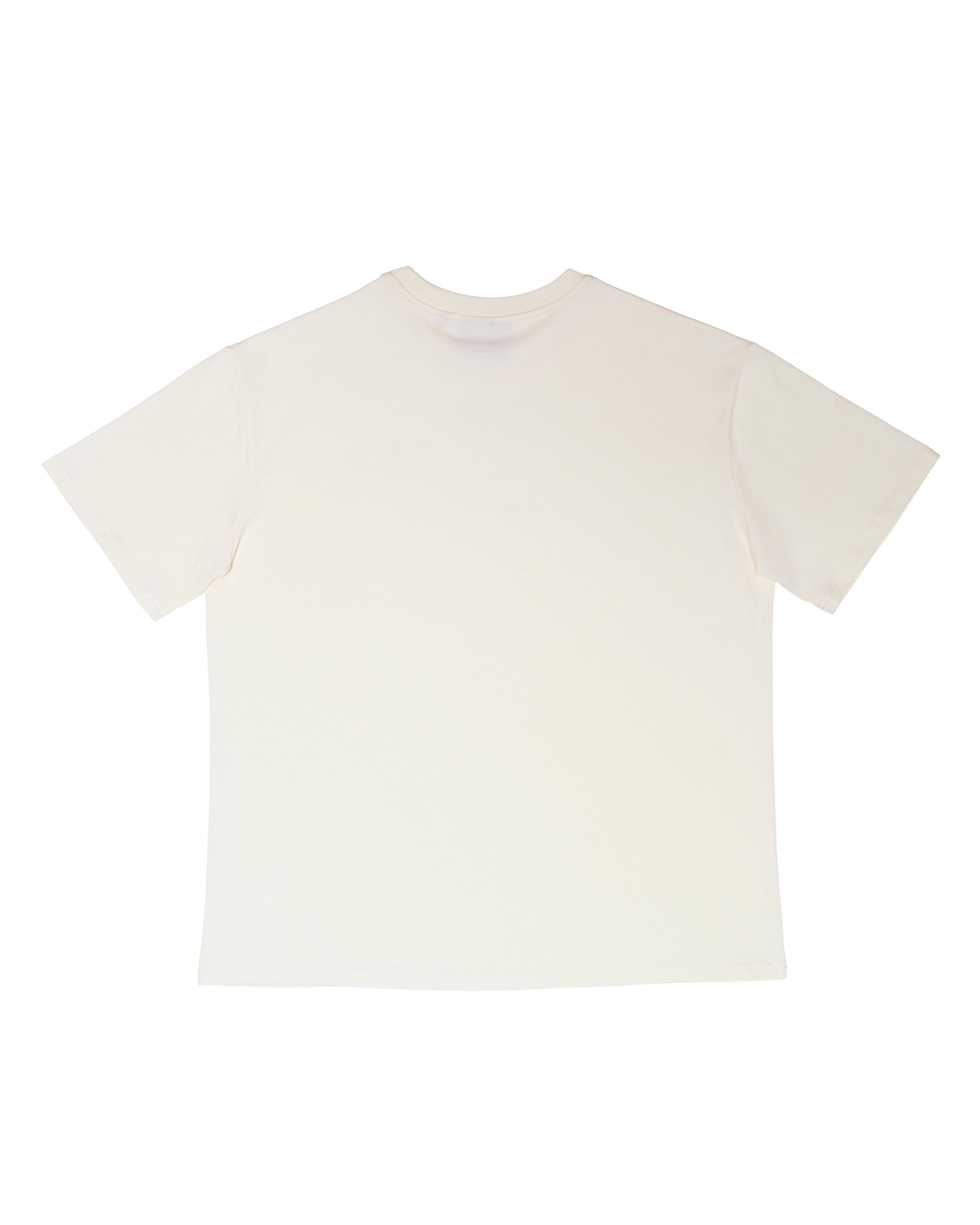 EVERGREEN CREAM-BLUE BASIC TEE