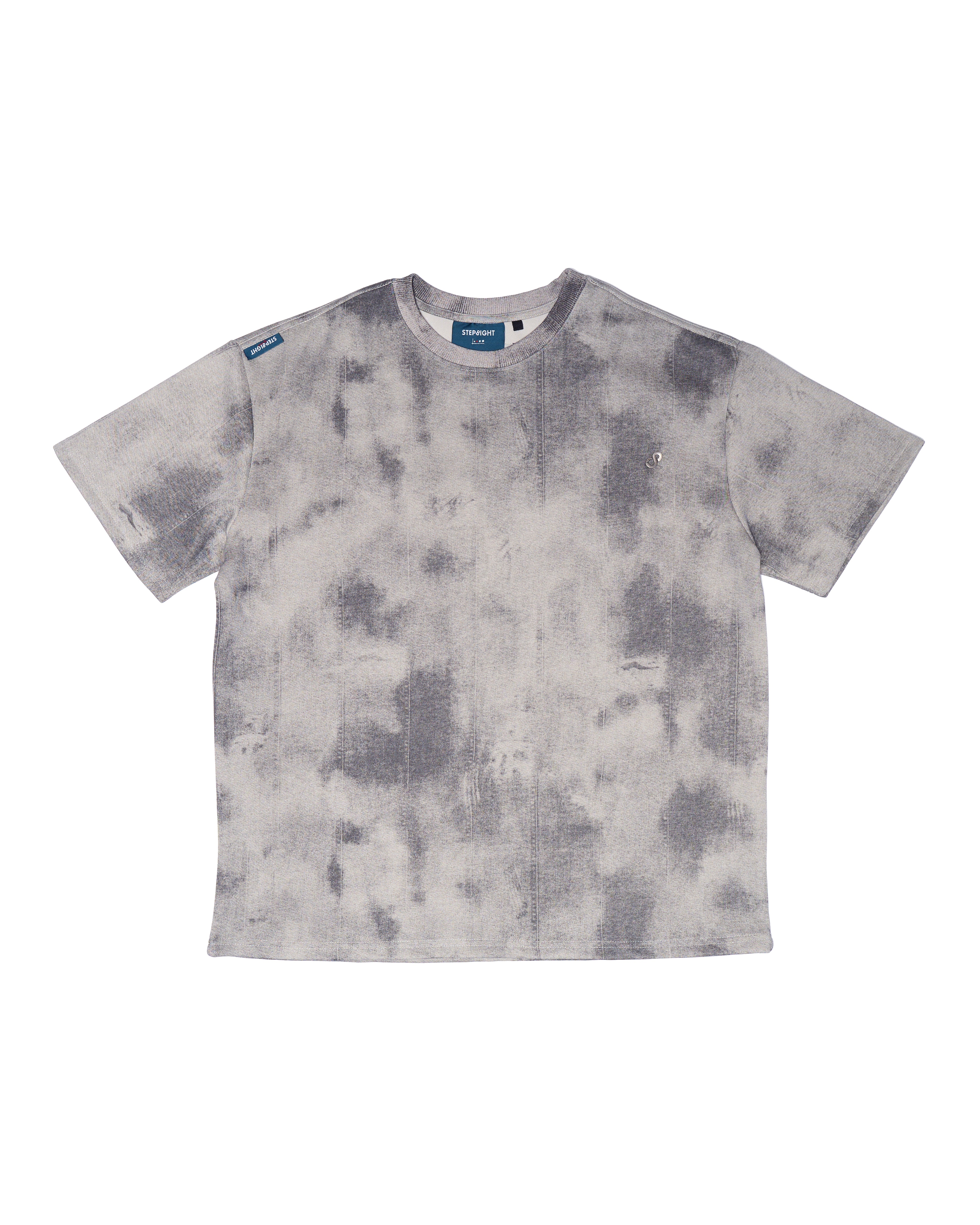GRAY DENIM PRINTED TEE