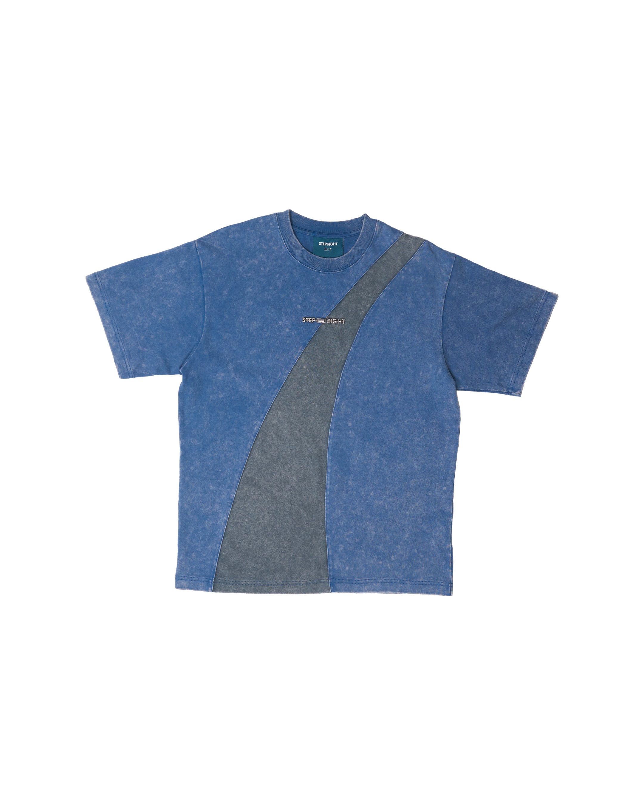 CERULEAN BLUE CURVE TEE