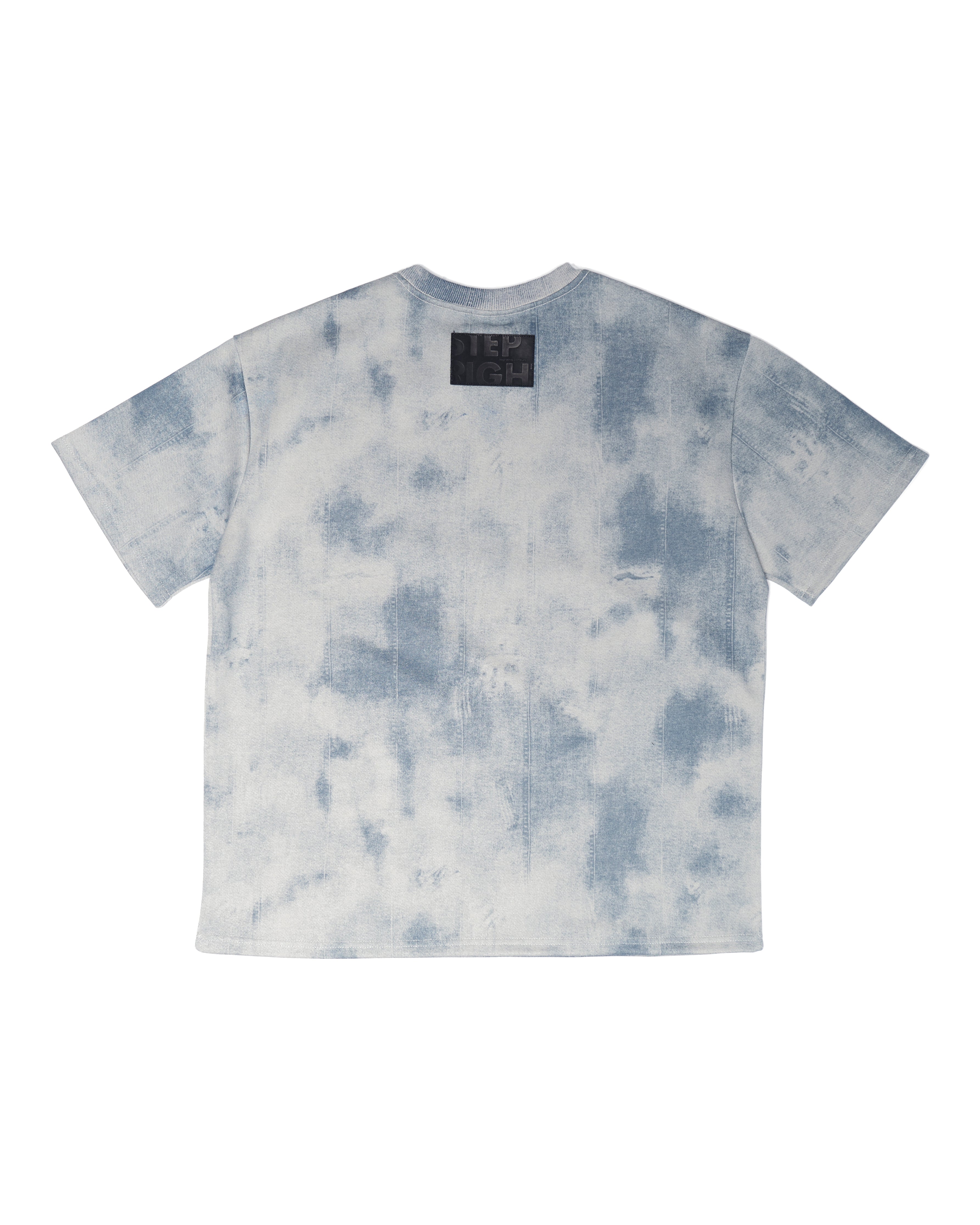 BLUE DENIM PRINTED TEE