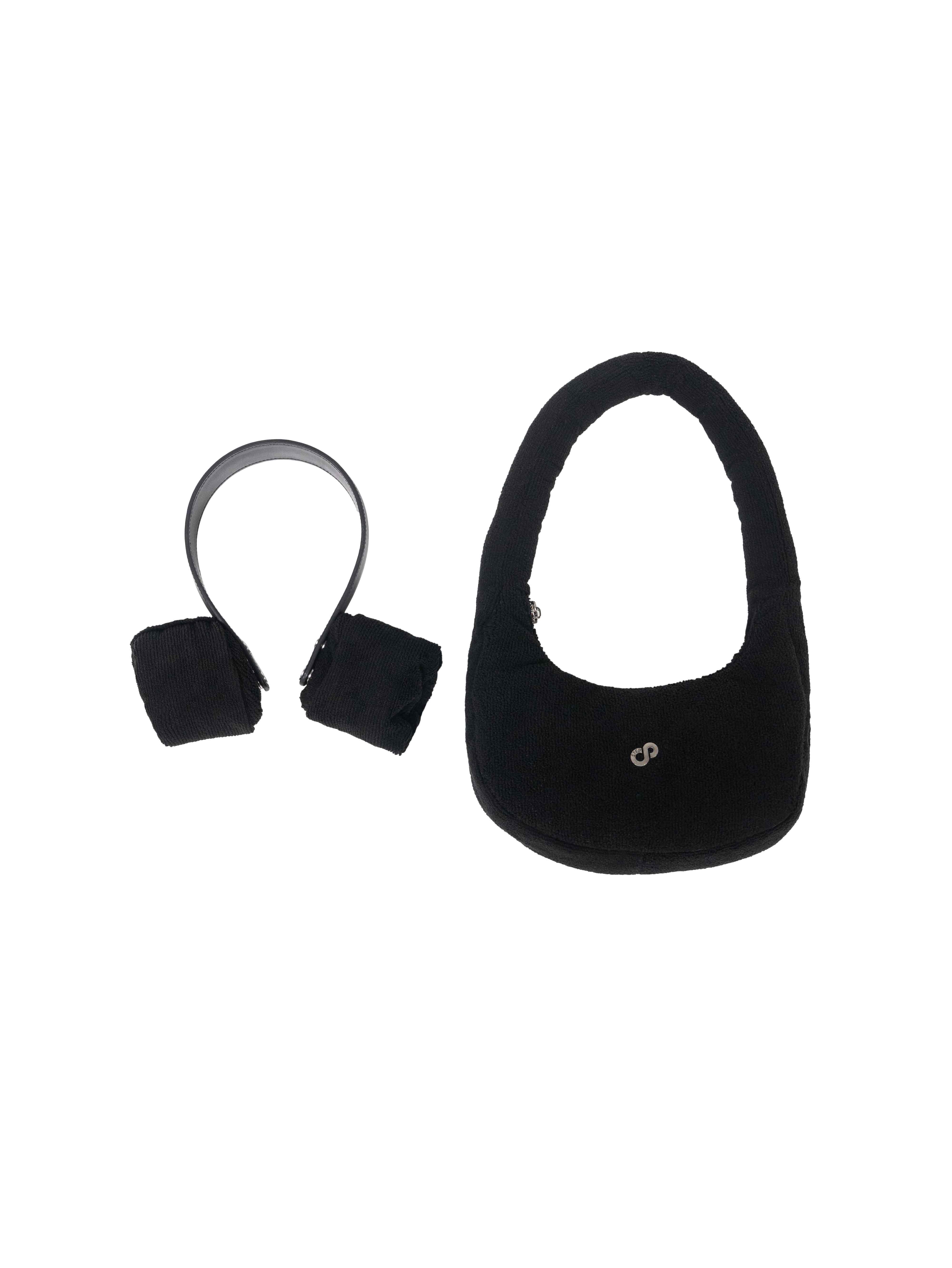 BLACK TOWEL BAG