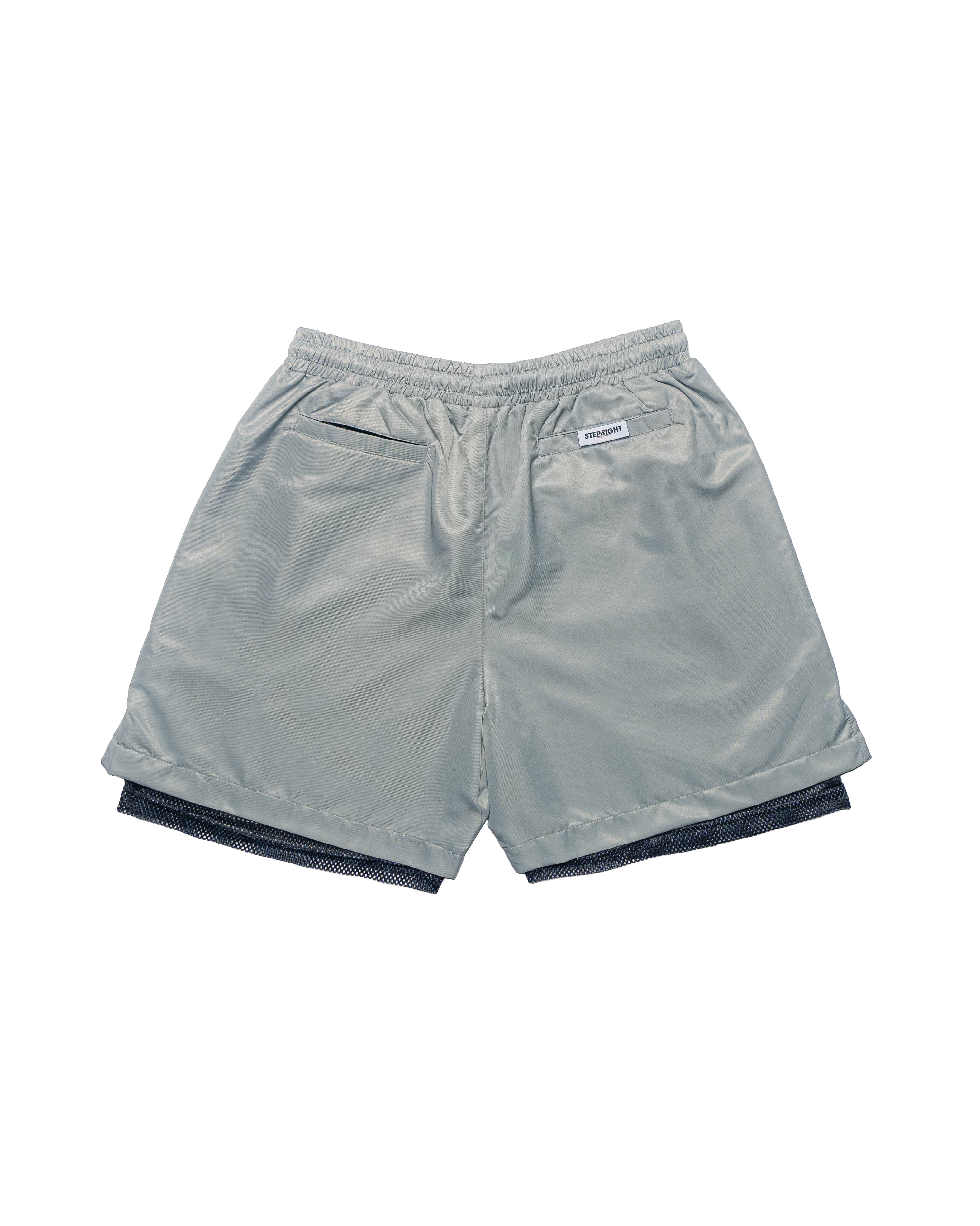 PEWTER GRAY PLEATED SHORTS