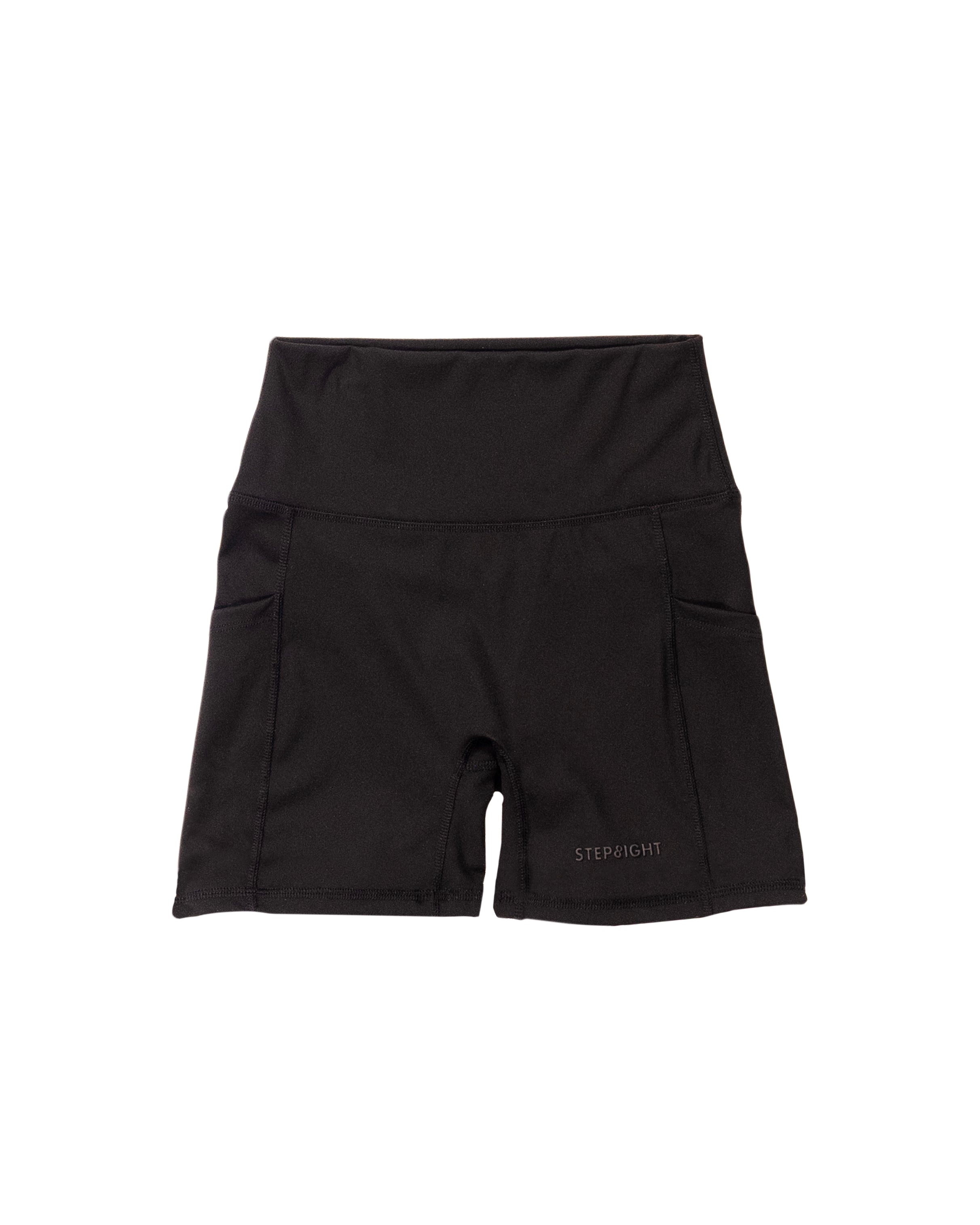BLACK BIKER SHORTS