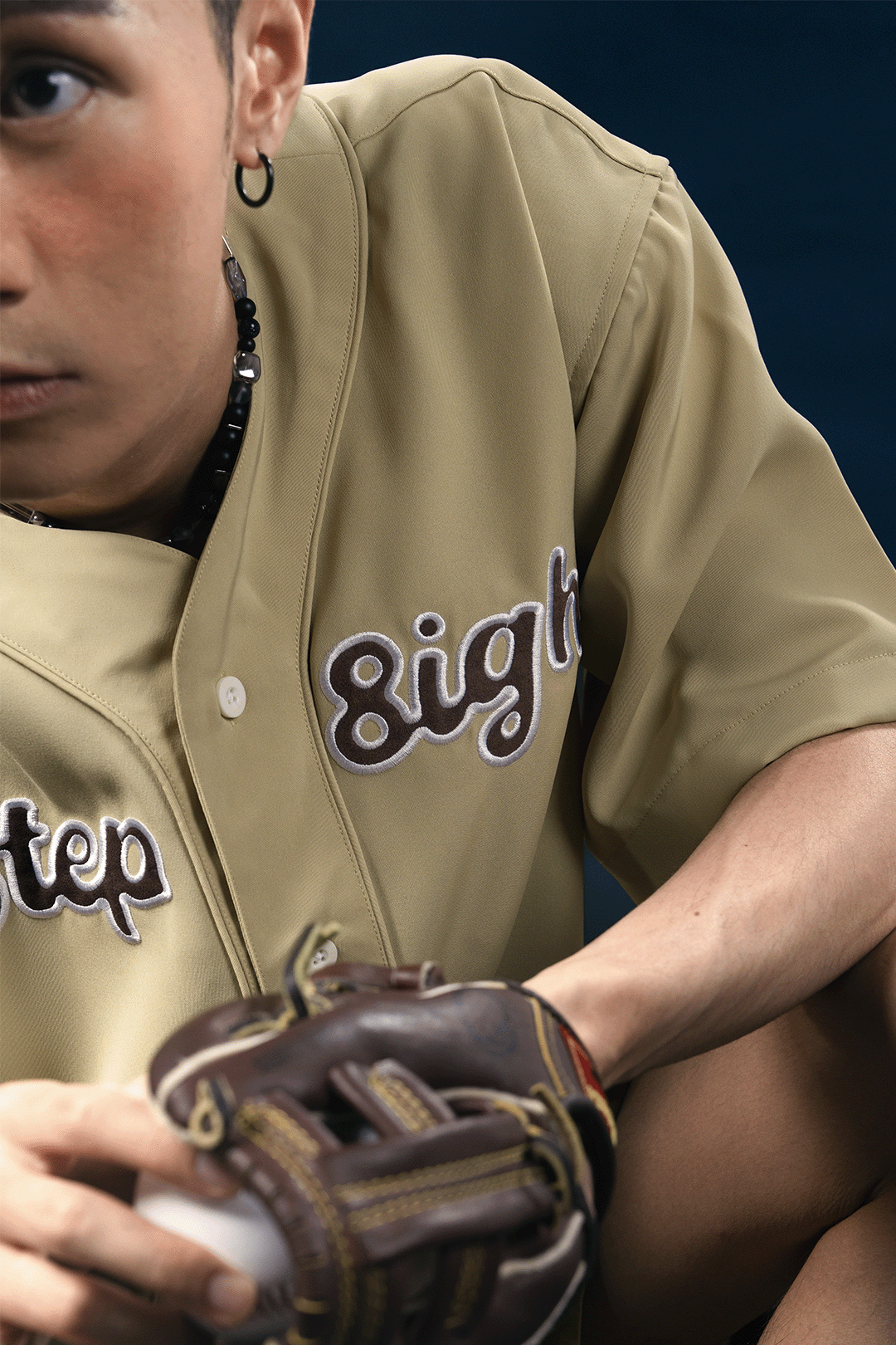 KHAKI BASEBALL JERSEY