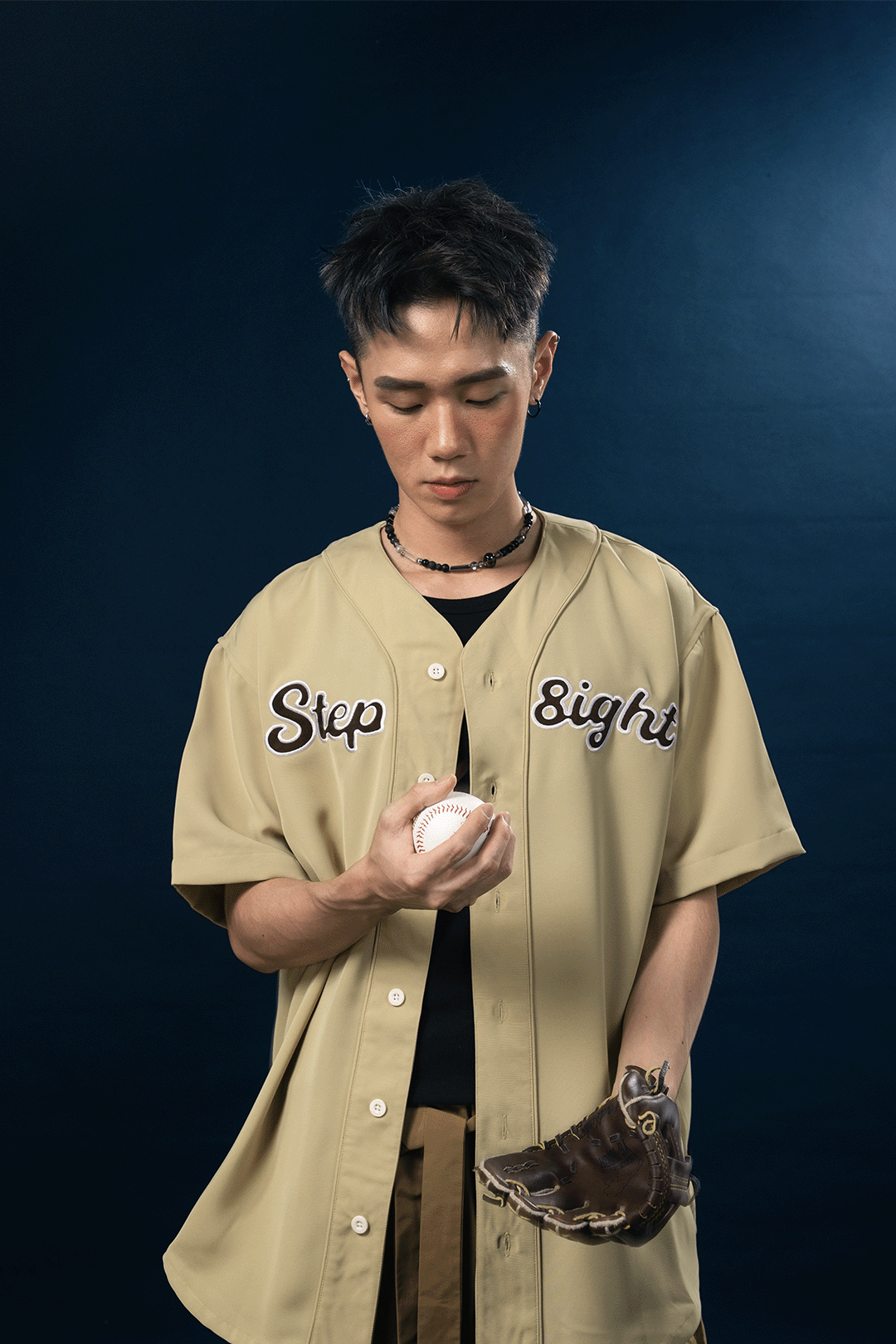 KHAKI BASEBALL JERSEY