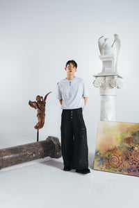 STYX BLACK MOIRE LONG PANTS