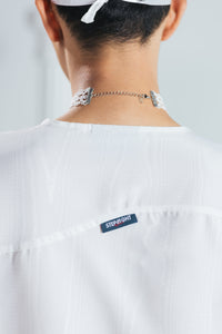 RIPPLE WHITE MOIRE JACKET