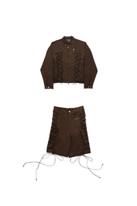 BROWN TWINE BIKER JACKET | JORTS