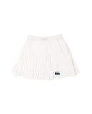 GLEAM WHITE PLEATED SKORT