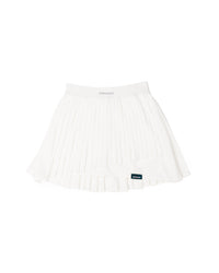 GLEAM WHITE PLEATED SKORT
