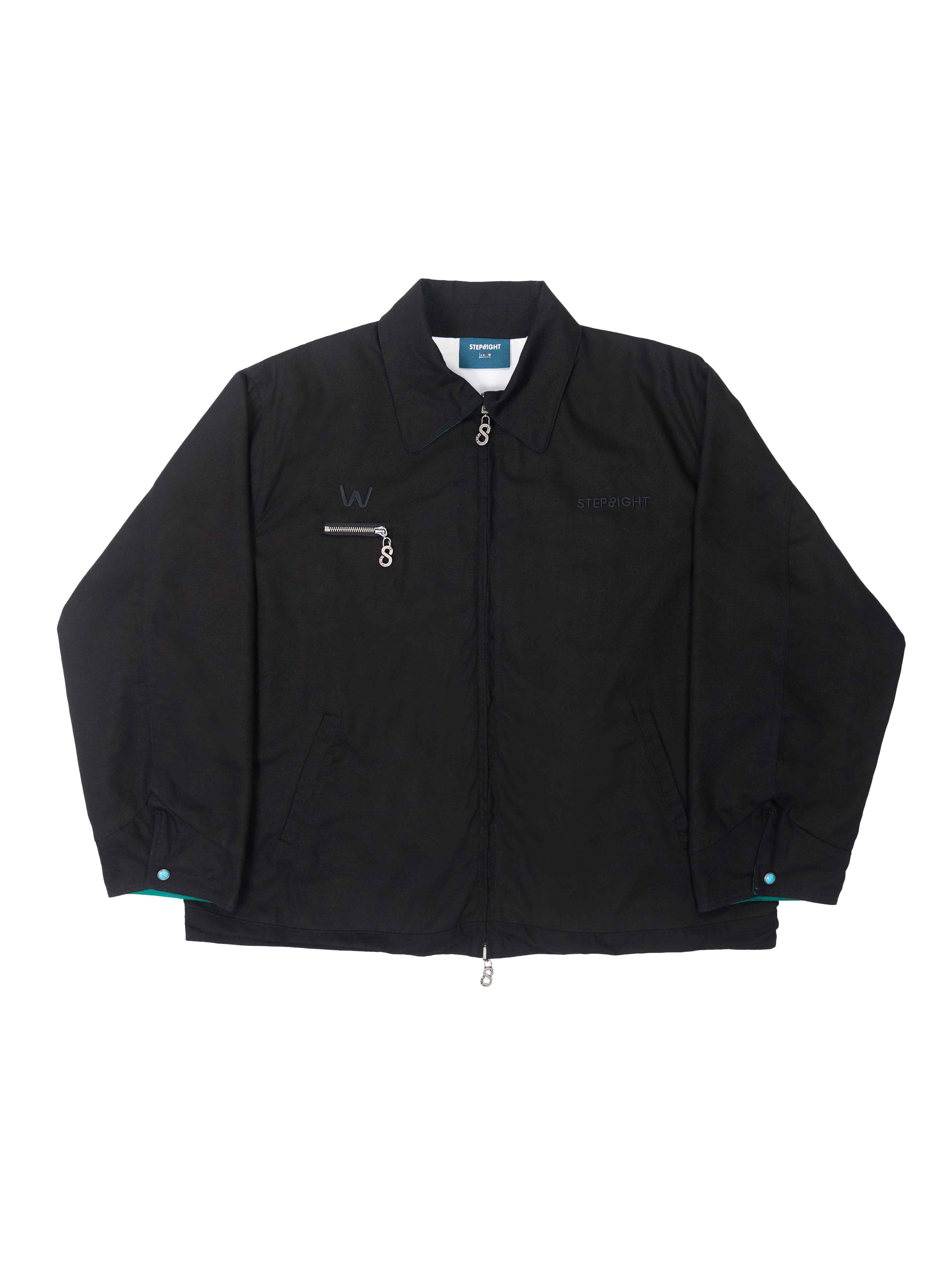 VINYL BLACK REVERSIBLE WORK JACKET