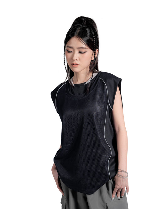 VANTABLACK SLEEVELESS REFLECTIVE TEE