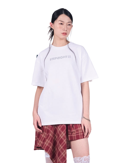 WHITE SILKSCREEN TEE