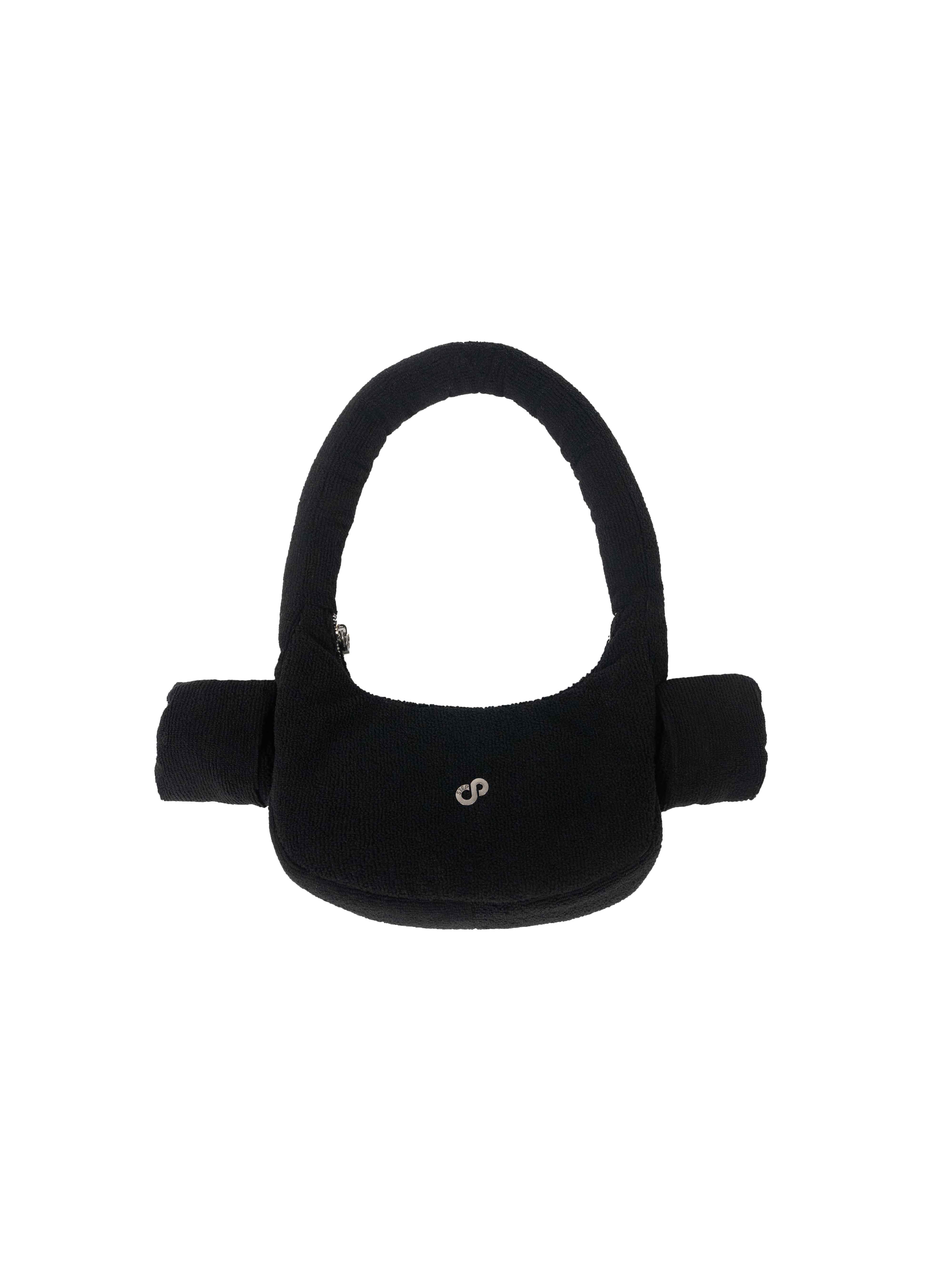 BLACK TOWEL BAG