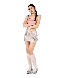BLACK PINK REVERSIBLE SPRAY CROP TANK
