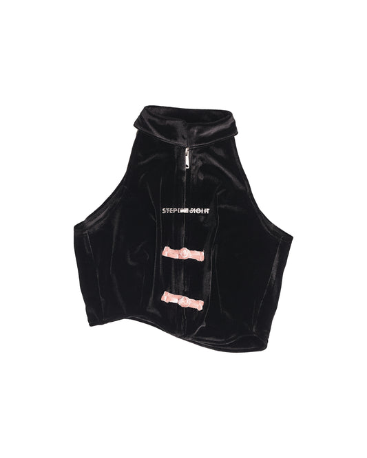ONYX BLACK WAVY CROP