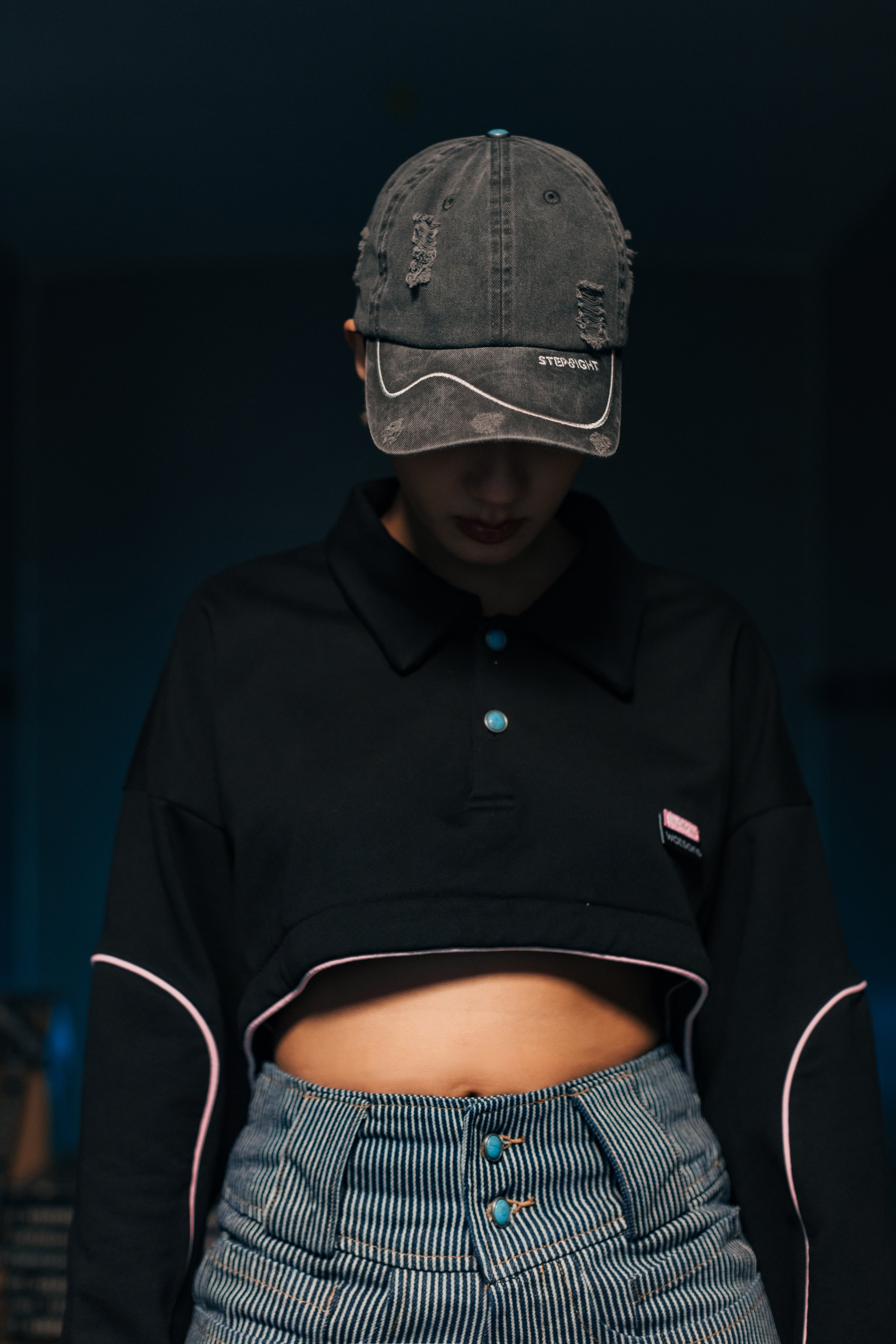 RINSE BLACK WASHED WAVY CAP