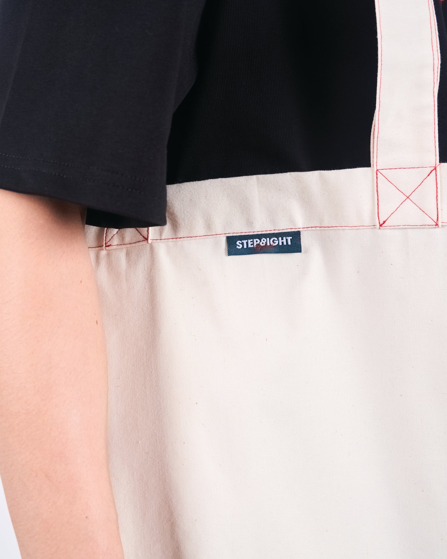 BEIGE SILKSCRREN TOTEBAG