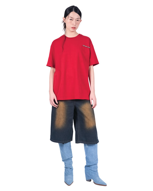CRIMSON RED COIN TEE