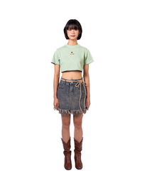 COOL-SAGE CROPPED TEE