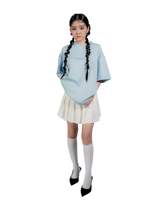ARCTIC BLUE PANELLED MESH TEE