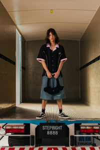 BLACK TOWEL BAG