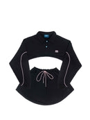 BRICK BLACK CONVERTIBLE SWEATER