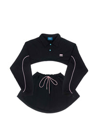 BRICK BLACK CONVERTIBLE SWEATER