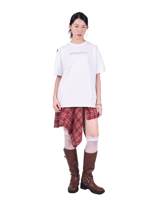 WHITE SILKSCREEN TEE